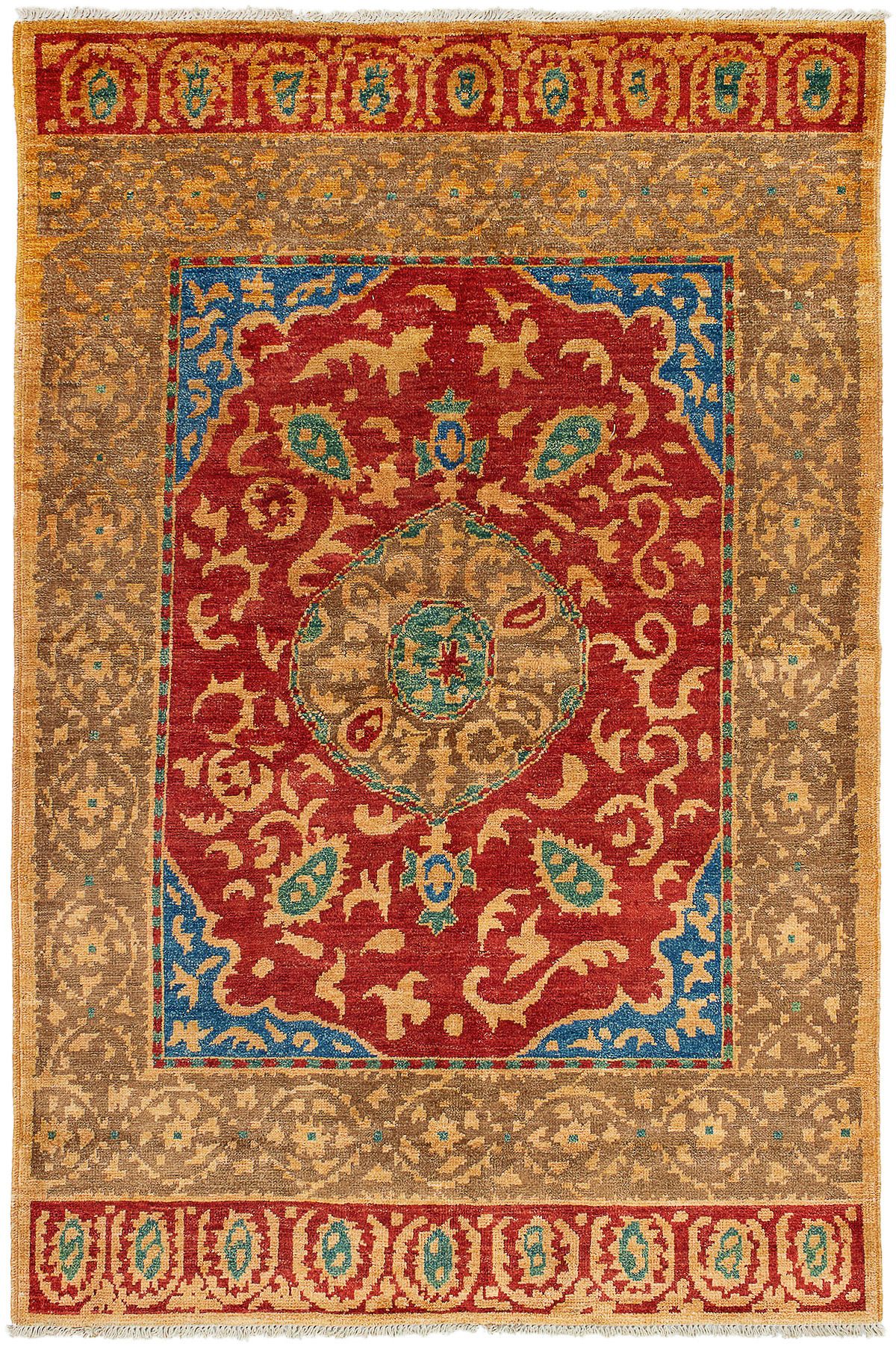 Hand-knotted Shalimar Dark Red Wool Rug 6'0" x 9'0"  Size: 6'0" x 9'0"  
