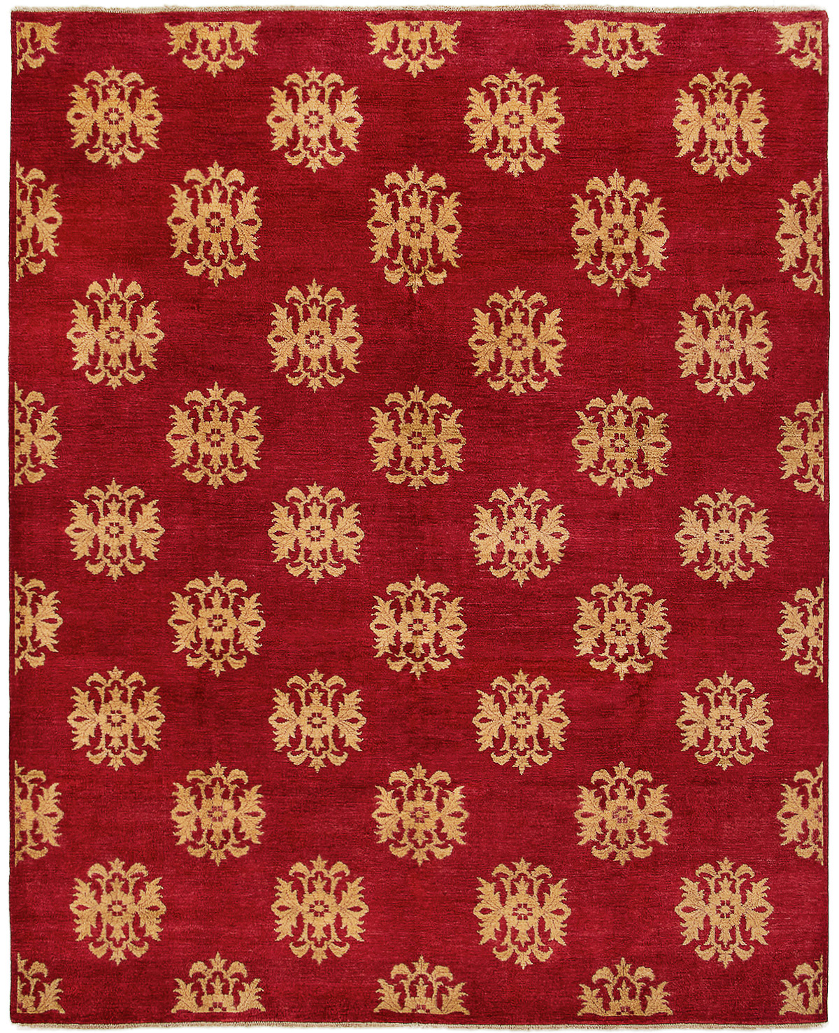 Hand-knotted Finest Ziegler Chobi Red Wool Rug 8'2" x 10'1" Size: 8'2" x 10'1"  