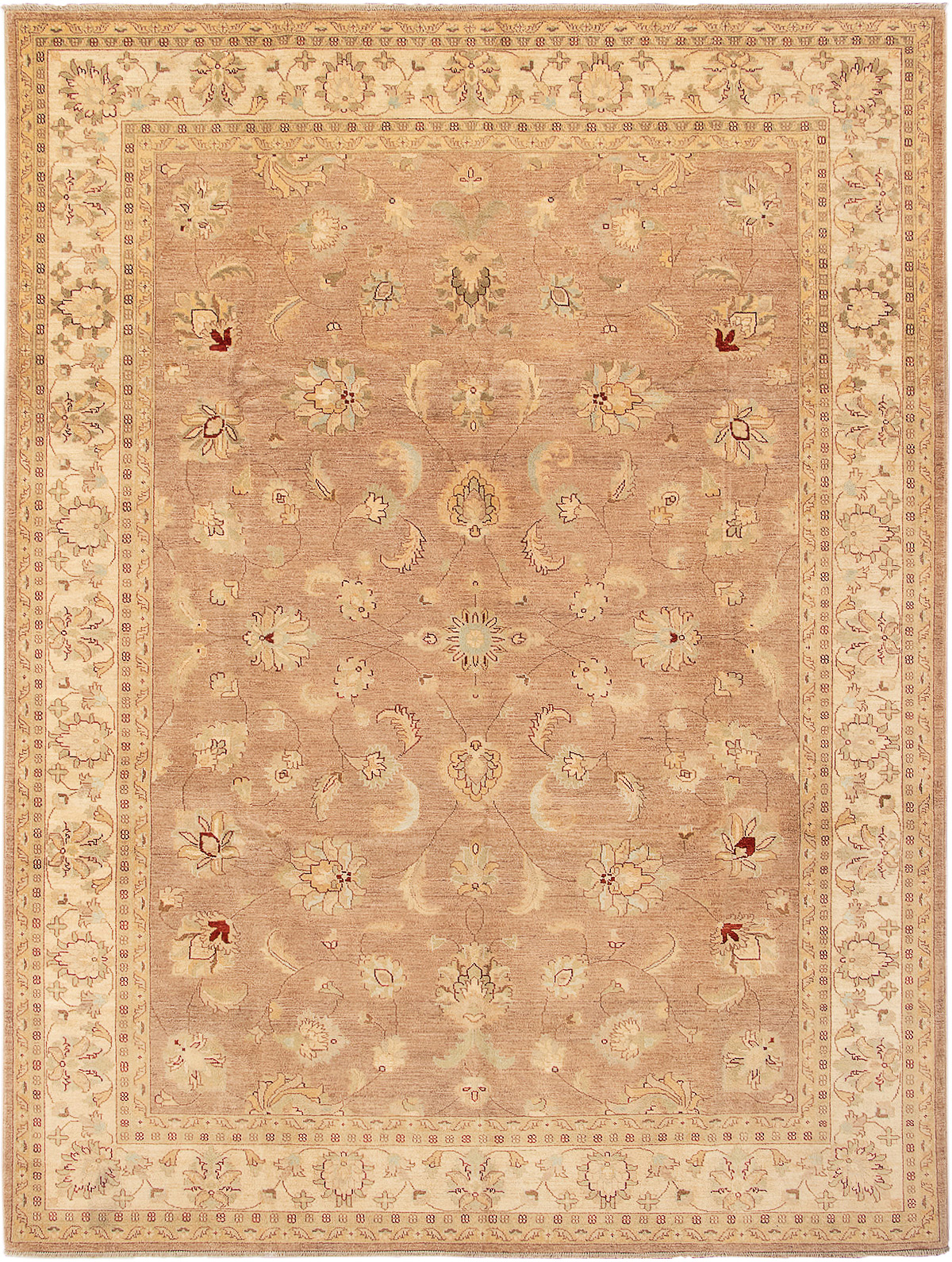 Hand-knotted Chobi Finest Brown Wool Rug 9'0" x 12'0" Size: 9'0" x 12'0"  