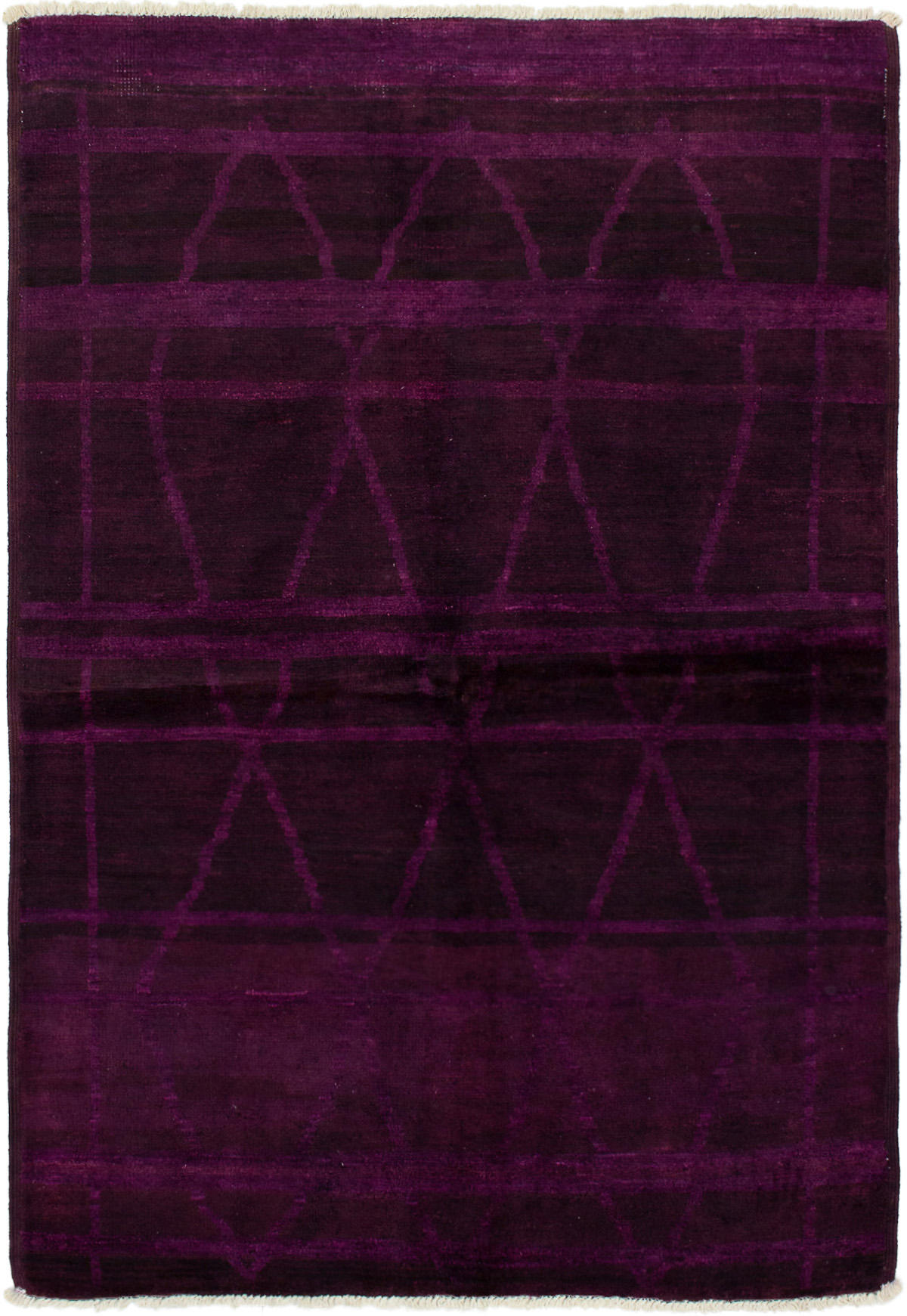 Hand-knotted Vibrance Burgundy  Rug 5'2" x 7'7" Size: 5'2" x 7'7"  