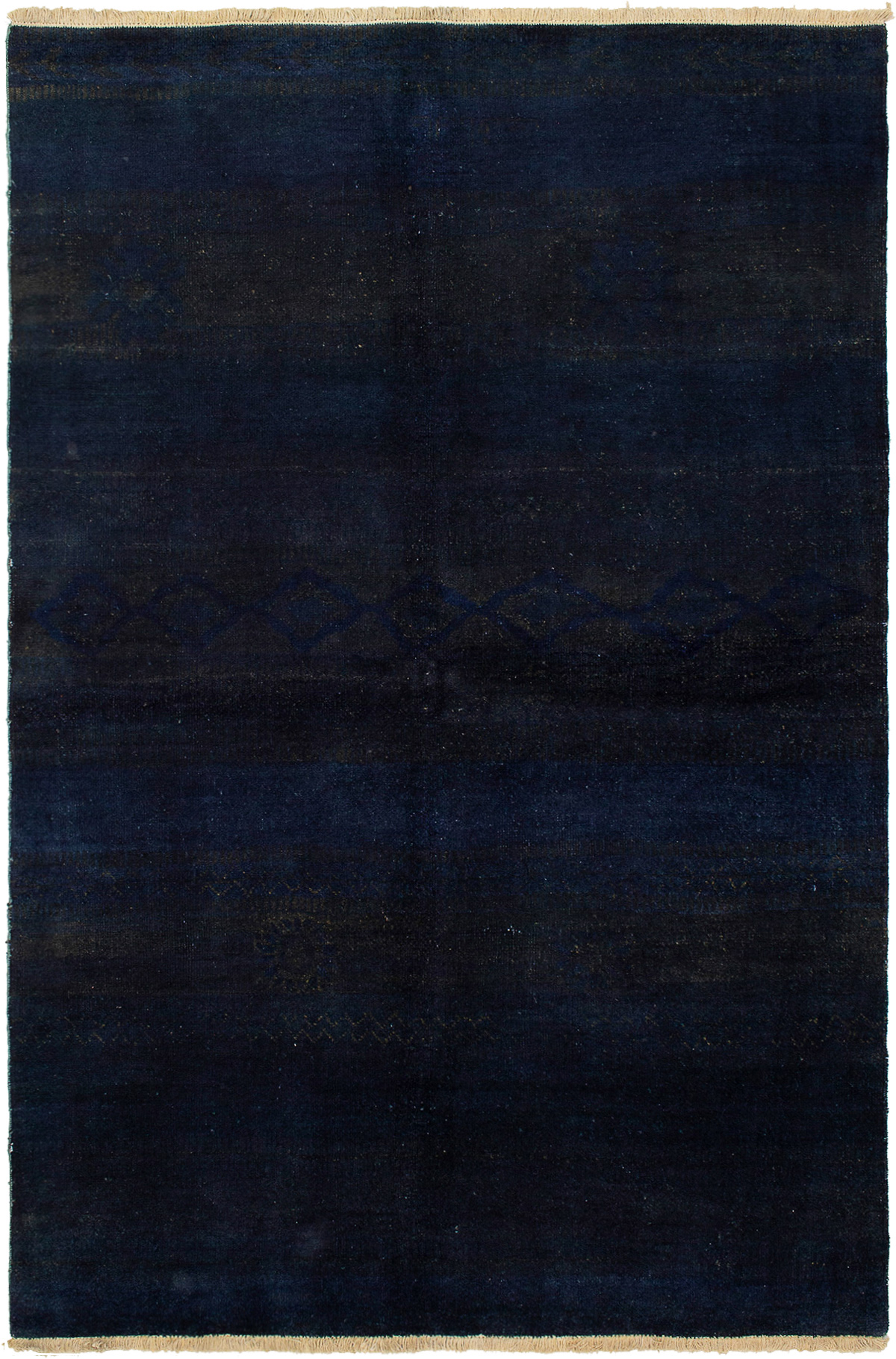 Hand-knotted Vibrance Dark Navy Wool Rug 5'10" x 8'11" Size: 5'10" x 8'11"  