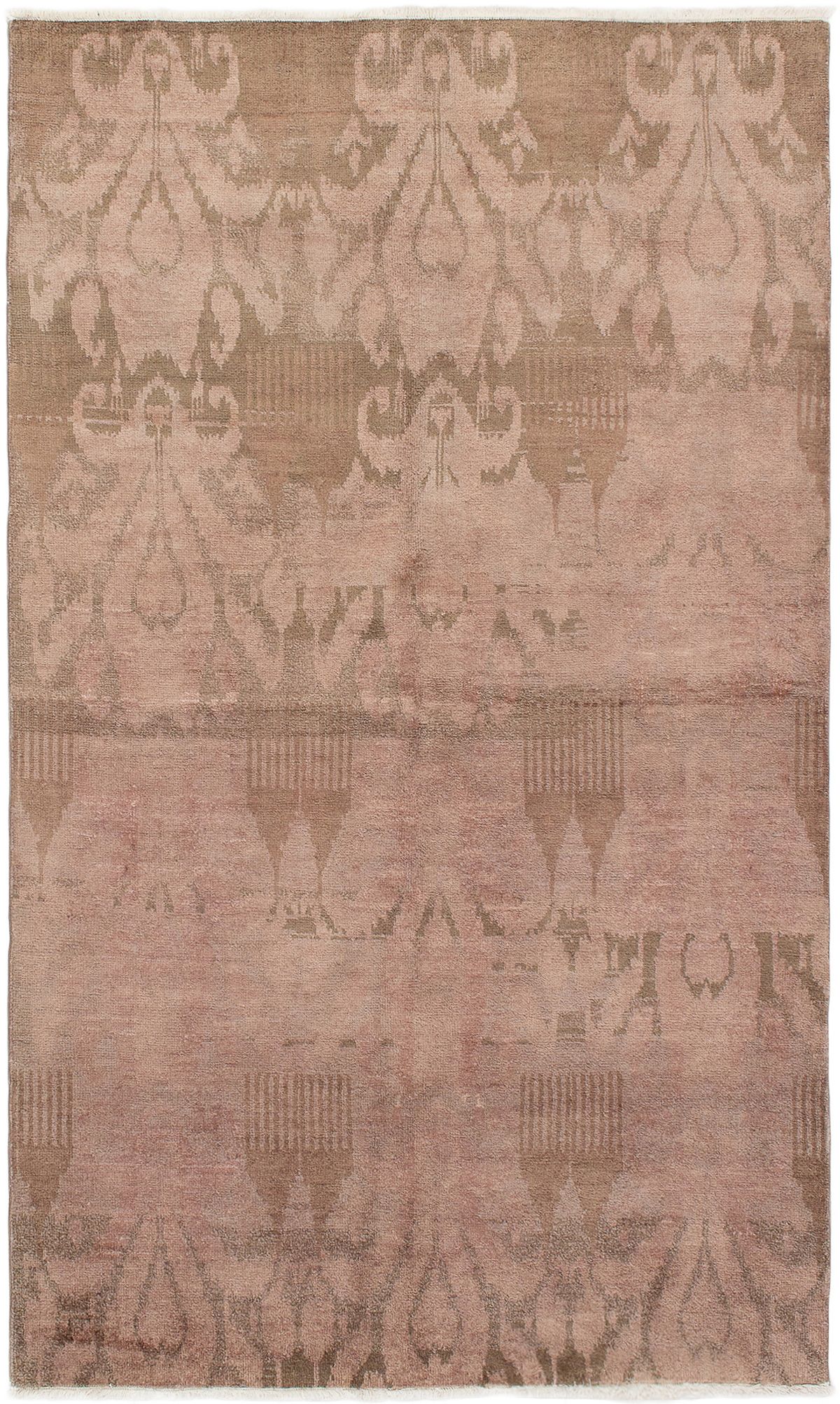 Hand-knotted Vibrance Tan Wool Rug 4'10" x 8'2" Size: 4'10" x 8'2"  