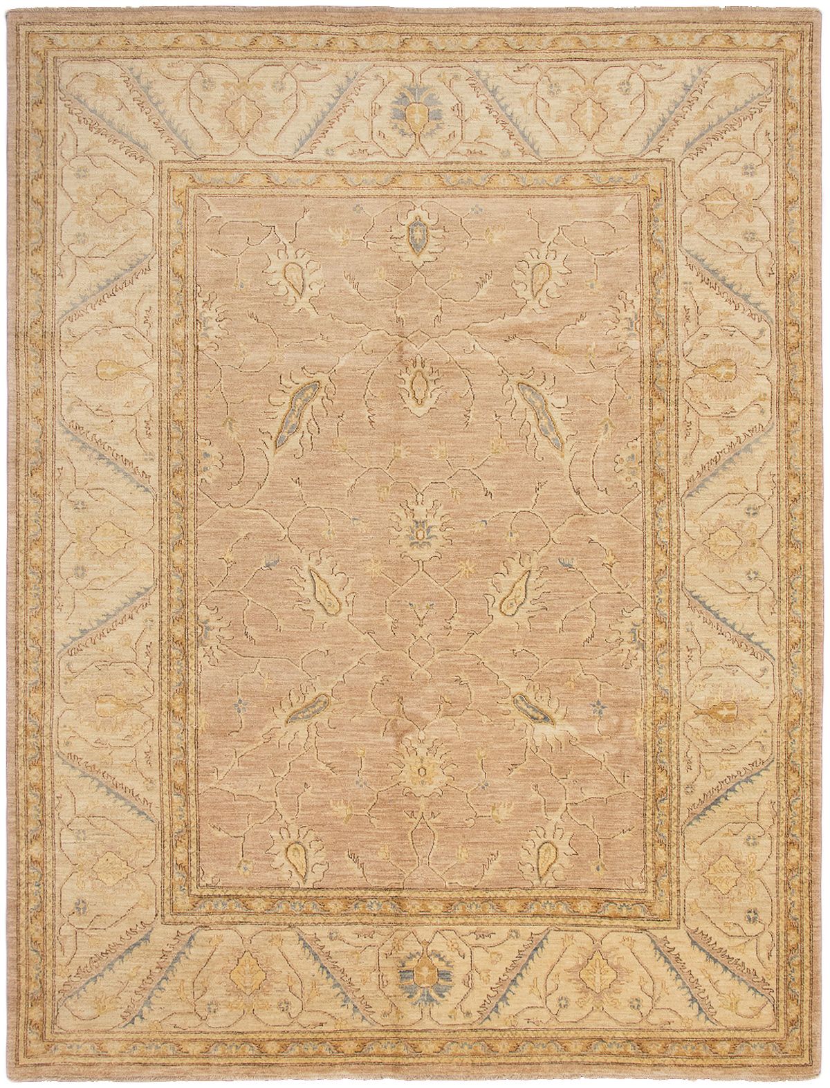 Hand-knotted Chobi Twisted Beige Wool Rug 9'1" x 12'0" Size: 9'1" x 12'0"  