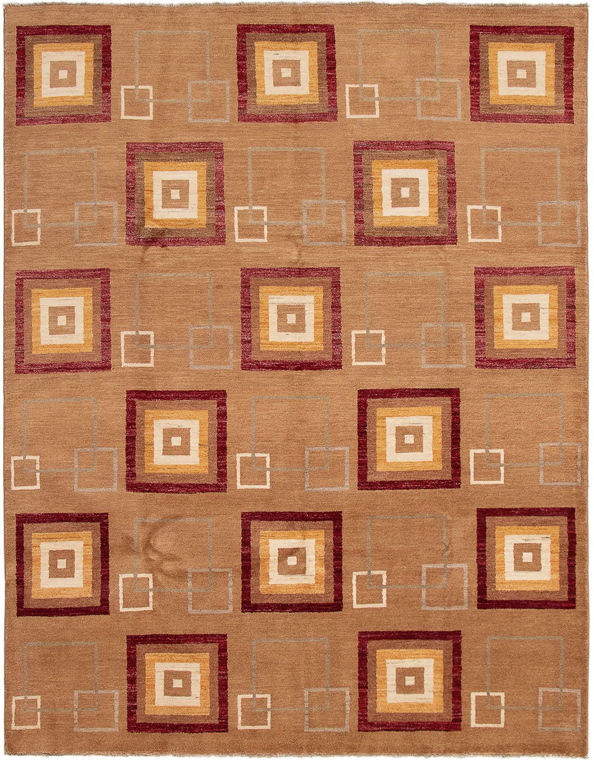 Hand-knotted Finest Ziegler Chobi Brown Wool Rug 8'0" x 10'4" Size: 8'0" x 10'4"  