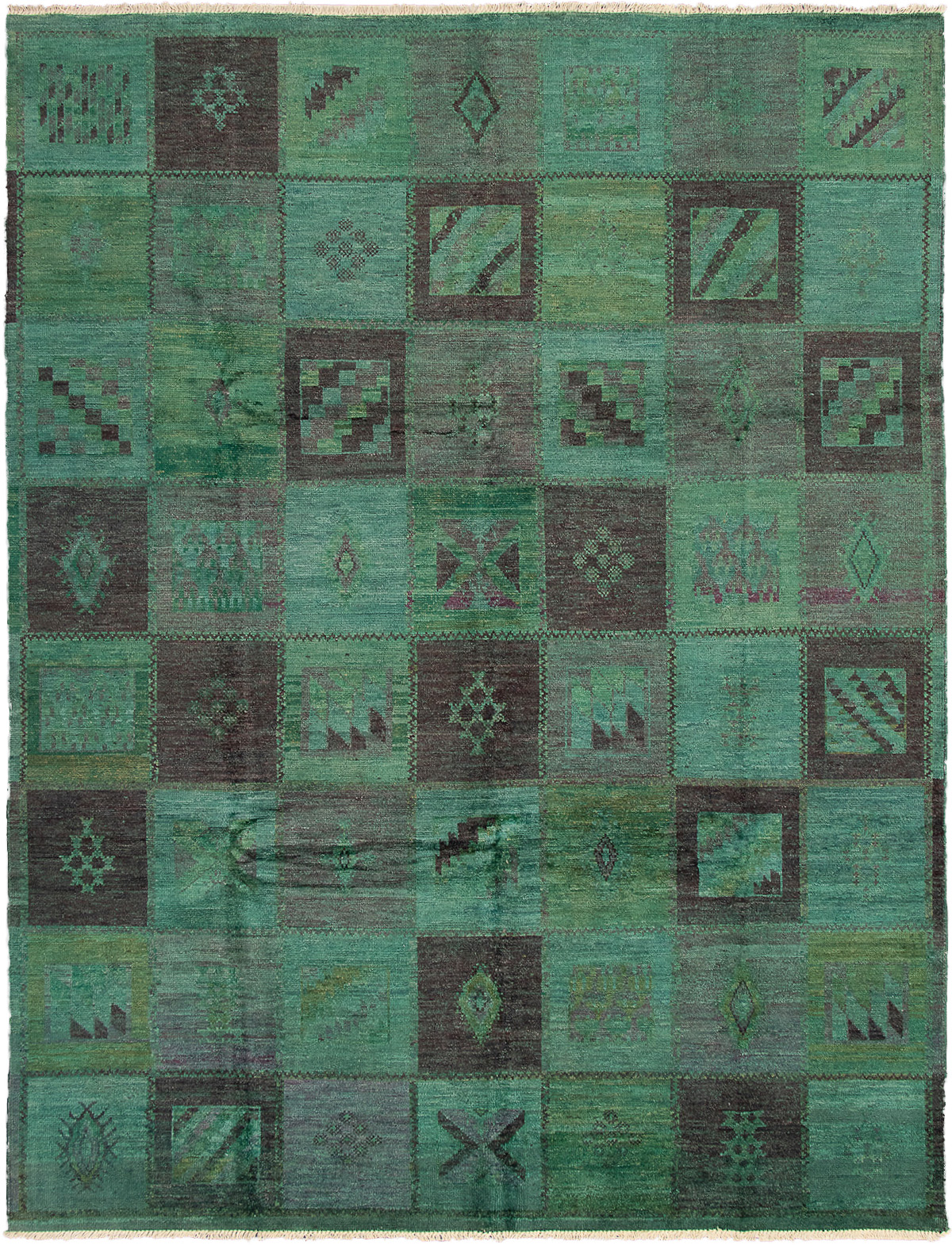 Hand-knotted Vibrance Teal Wool Rug 9'2" x 12'0" Size: 9'2" x 12'0"  