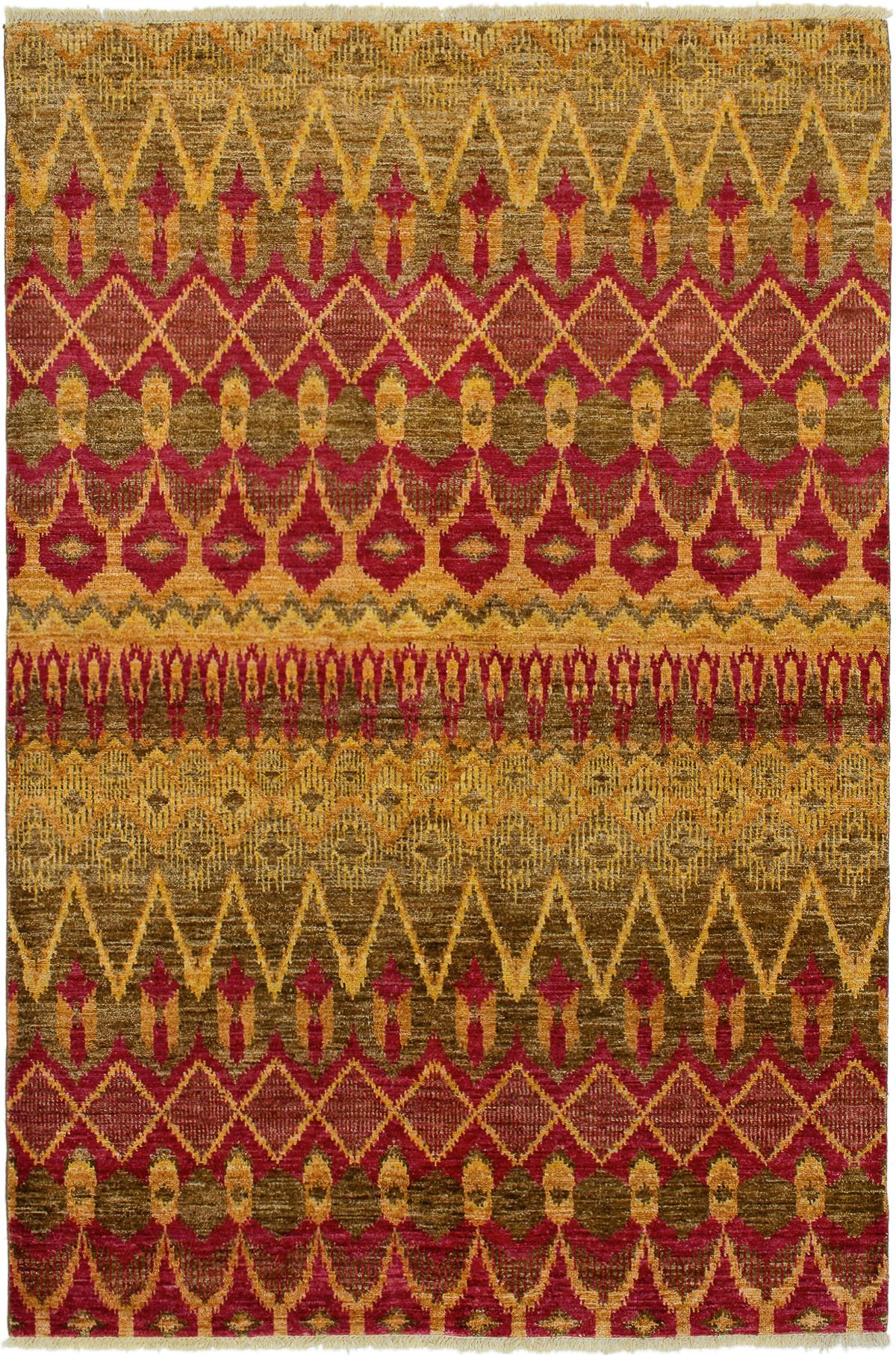 Hand-knotted Shalimar Red Wool Rug 6'0" x 9'2" Size: 6'0" x 9'2"  