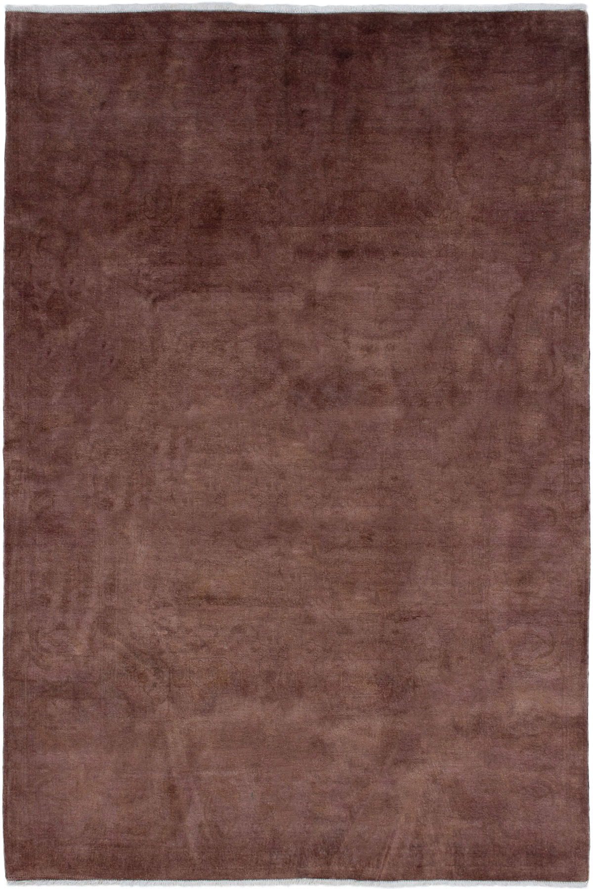 Hand-knotted Color transition Brown Wool Rug 6'0" x 9'0" Size: 6'0" x 9'0"  