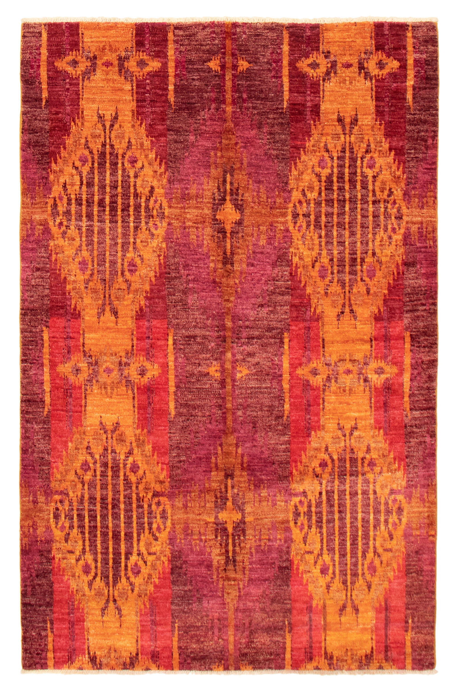Hand-knotted Shalimar Burgundy Wool Rug 6'0" x 9'3"  Size: 6'0" x 9'3"  
