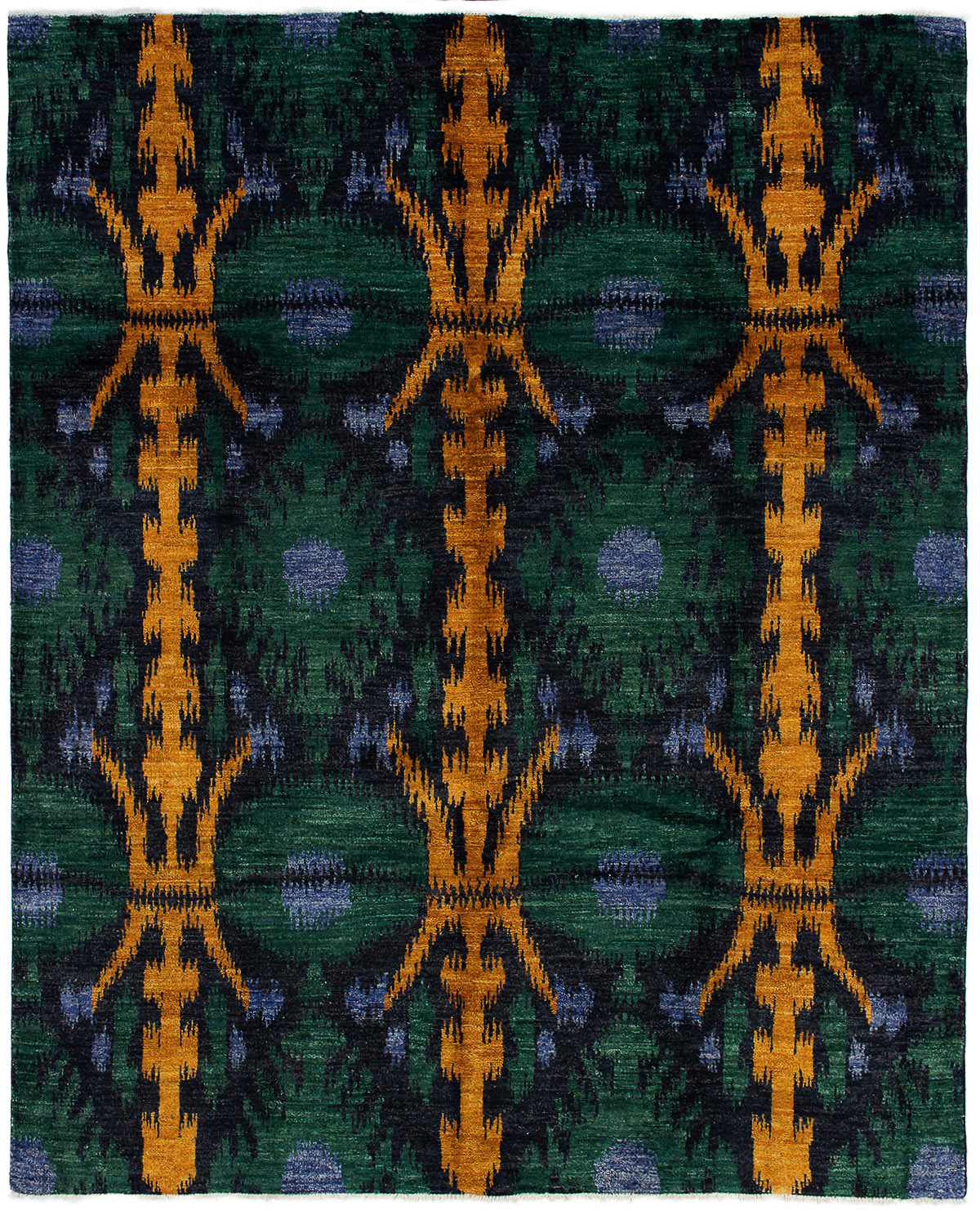 Hand-knotted Shalimar Teal Wool Rug 7'9" x 9'9" Size: 7'9" x 9'9"  