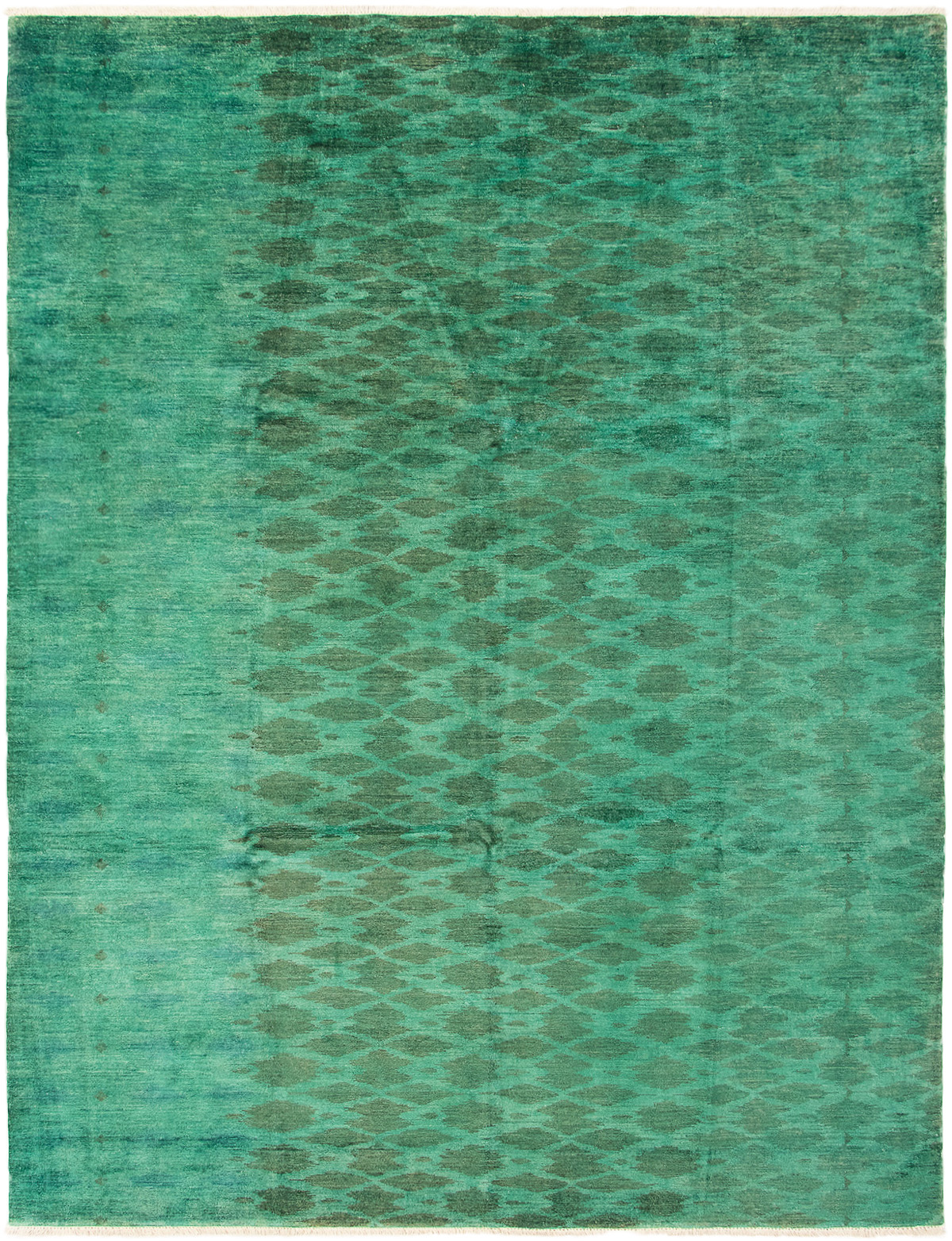 Hand-knotted Vibrance Teal Wool Rug 8'9" x 11'8"  Size: 8'9" x 11'8"  