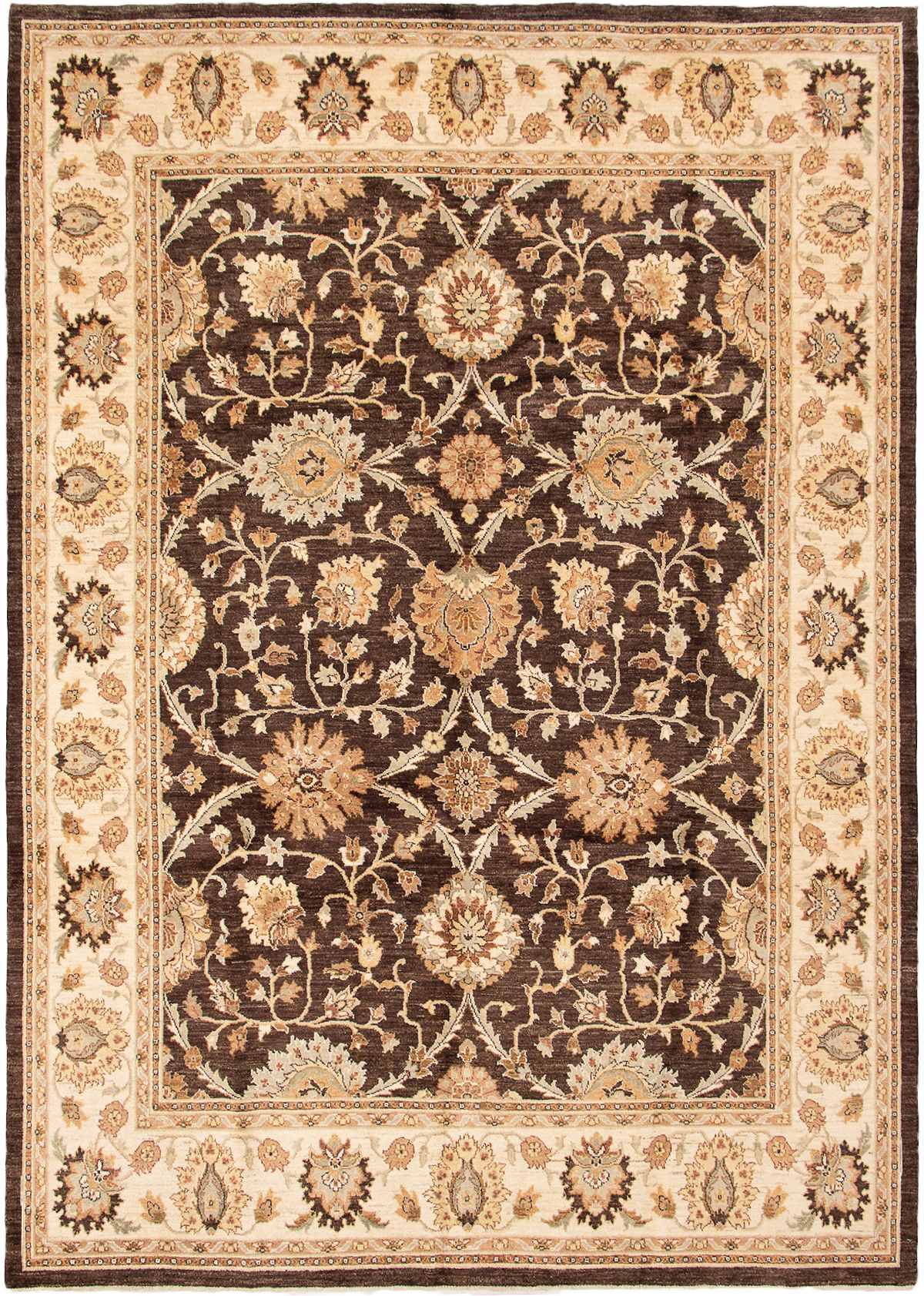 Hand-knotted Chobi Twisted Dark Brown Wool Rug 9'0" x 12'9" Size: 9'0" x 12'9"  