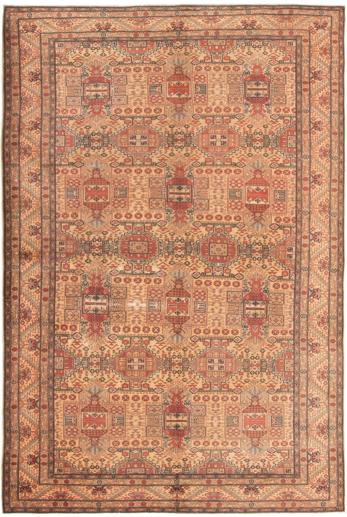 Hand-knotted Keisari Vintage Ivory Wool Rug 6'5" x 9'9" Size: 6'5" x 9'9"  