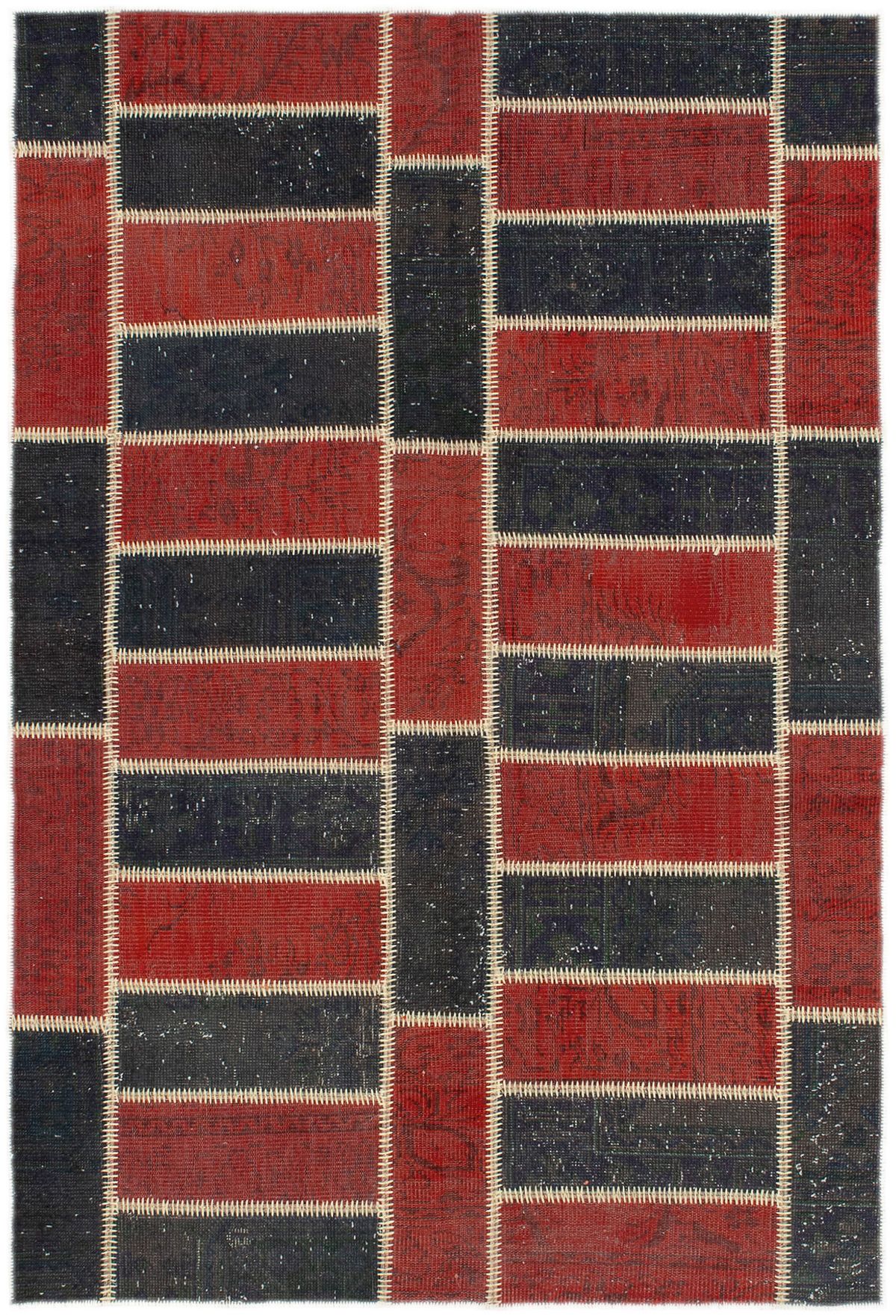 Hand-knotted Color Transition Patch Dark Copper, Dark Navy Wool Rug 5'1" x 7'7" Size: 5'1" x 7'7"  