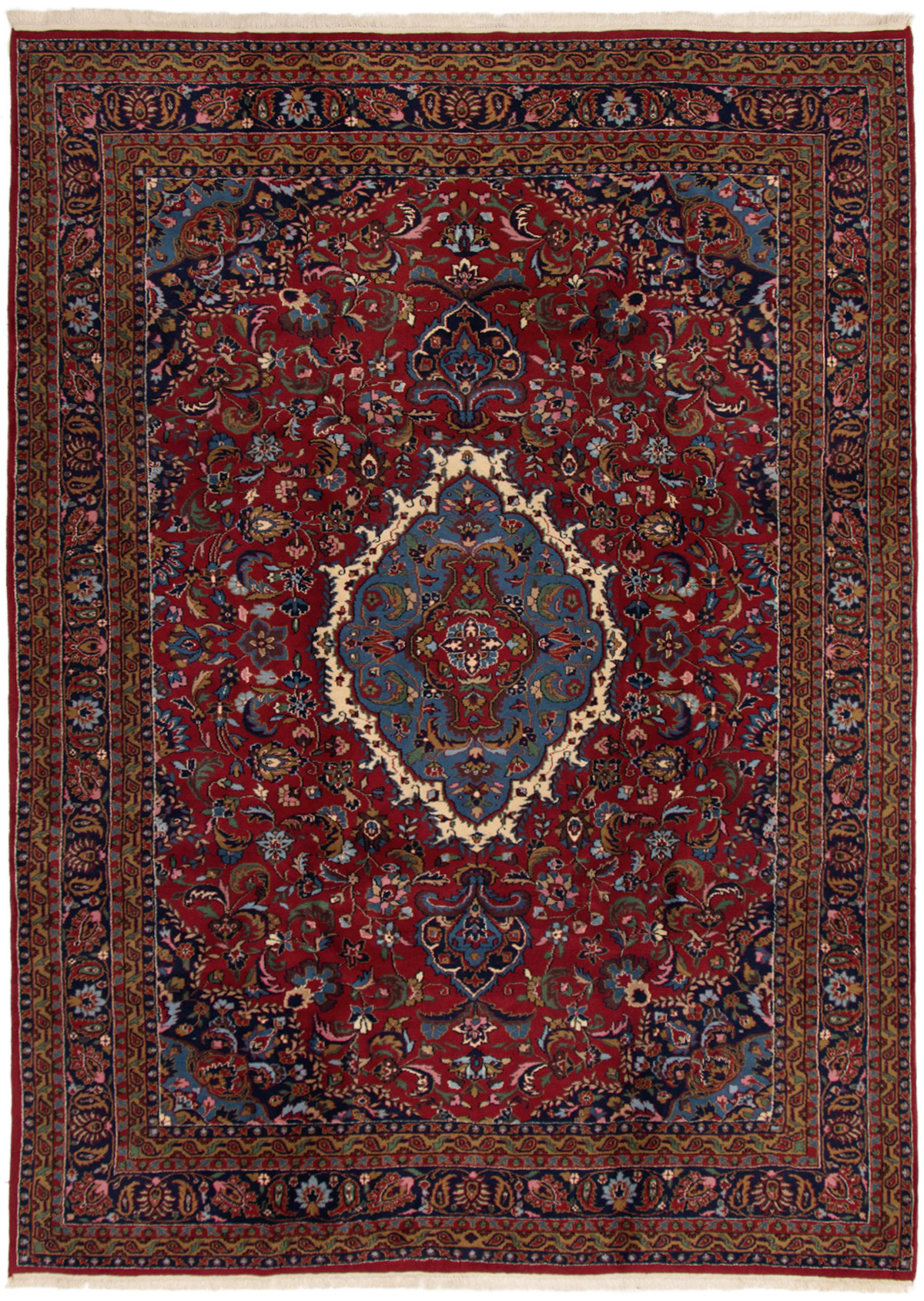 Hand-knotted Royal Mahal Red Wool Rug 8'0" x 11'1" Size: 8'0" x 11'1"  