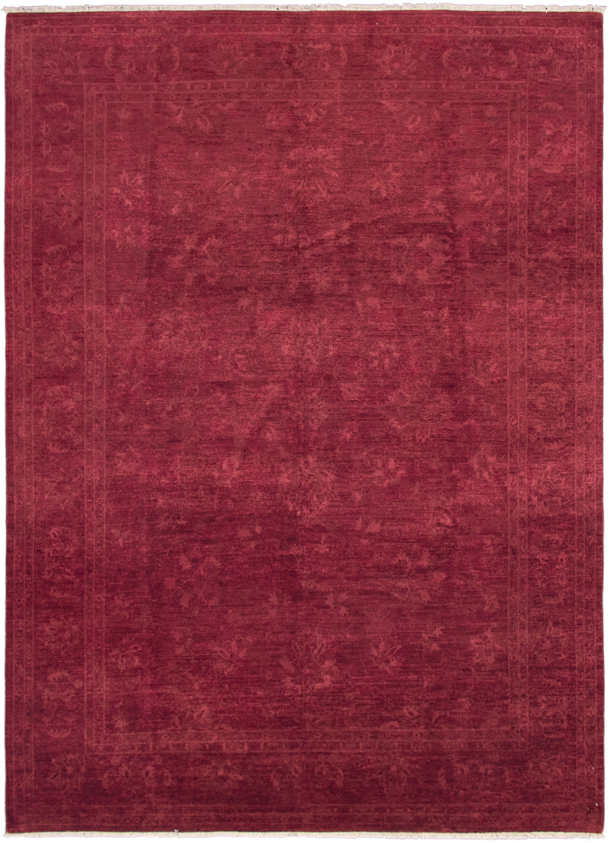 Hand-knotted Color transition Burgundy Wool Rug 10'0" x 13'10" Size: 10'0" x 13'10"  
