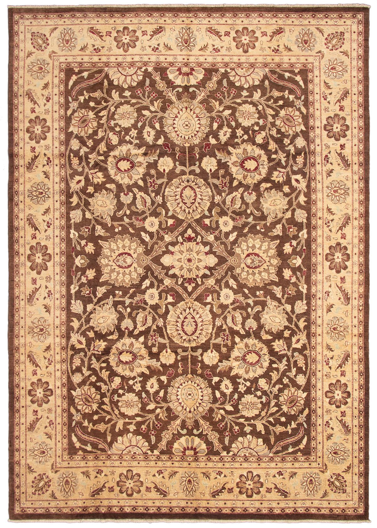 Hand-knotted Chobi Finest Brown Wool Rug 9'10" x 14'3" Size: 9'10" x 14'3"  