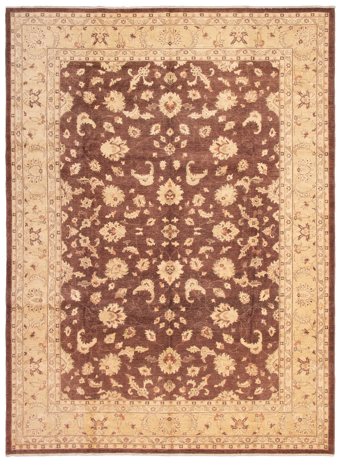 Hand-knotted Chobi Finest Dark Brown Wool Rug 10'0" x 13'9" Size: 10'0" x 13'9"  