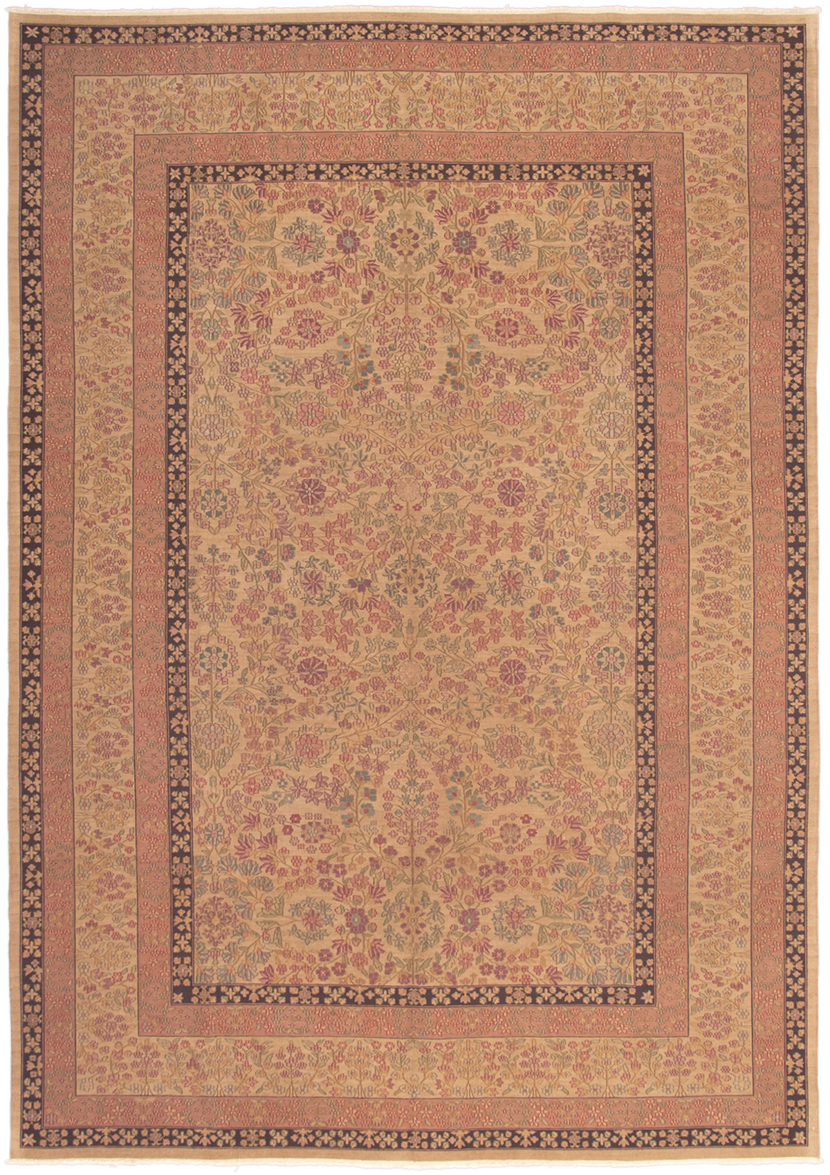 Hand woven Dynasty Khaki Wool Tapestry Kilim 9'6" x 13'6" Size: 9'6" x 13'6"  