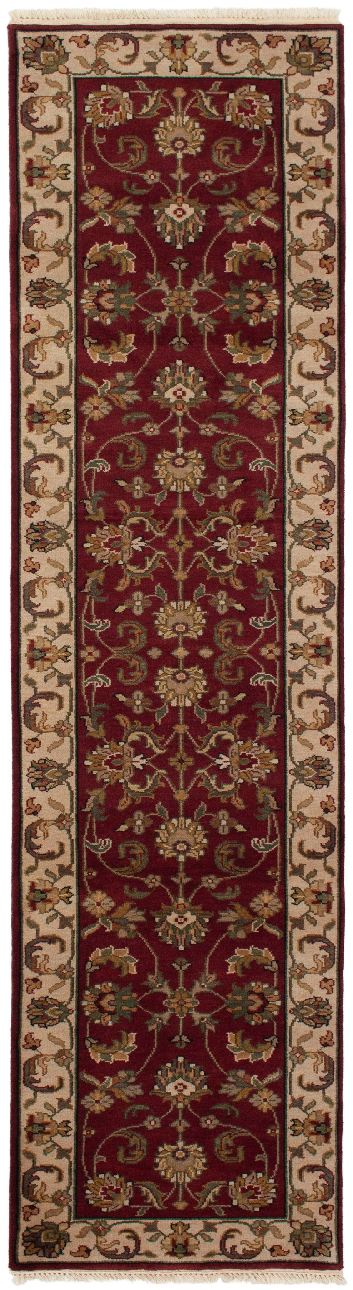 Hand-knotted Sultanabad Dark Red Wool Rug 2'6" x 10'1" Size: 2'6" x 10'1"  