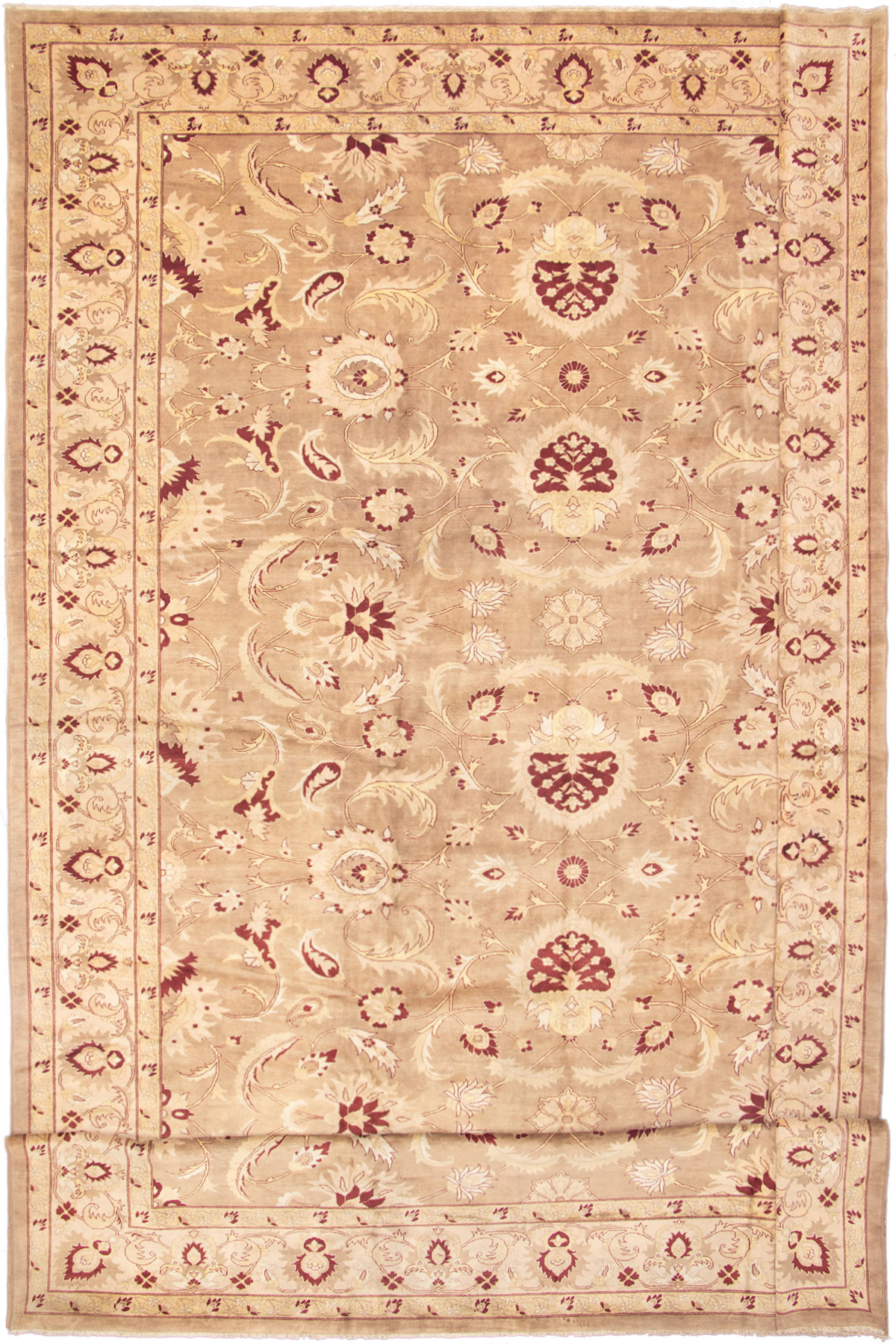 Hand-knotted Chobi Finest Tan Wool Rug 15'5" x 24'3" Size: 15'5" x 24'3"  