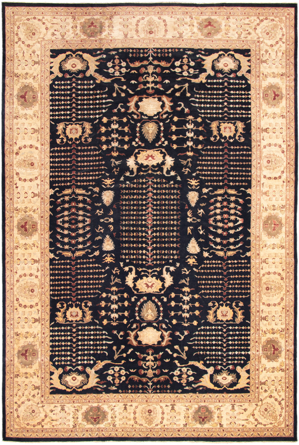 Hand-knotted Chobi Finest Black Wool Rug 11'10" x 18'0" Size: 11'10" x 18'0"  