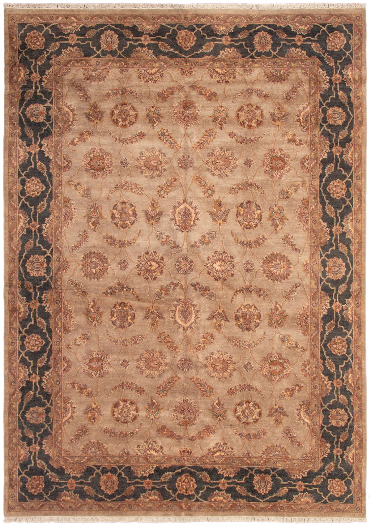 Hand-knotted Chobi Twisted Beige Wool Rug 10'0" x 14'0" Size: 10'0" x 14'0"  