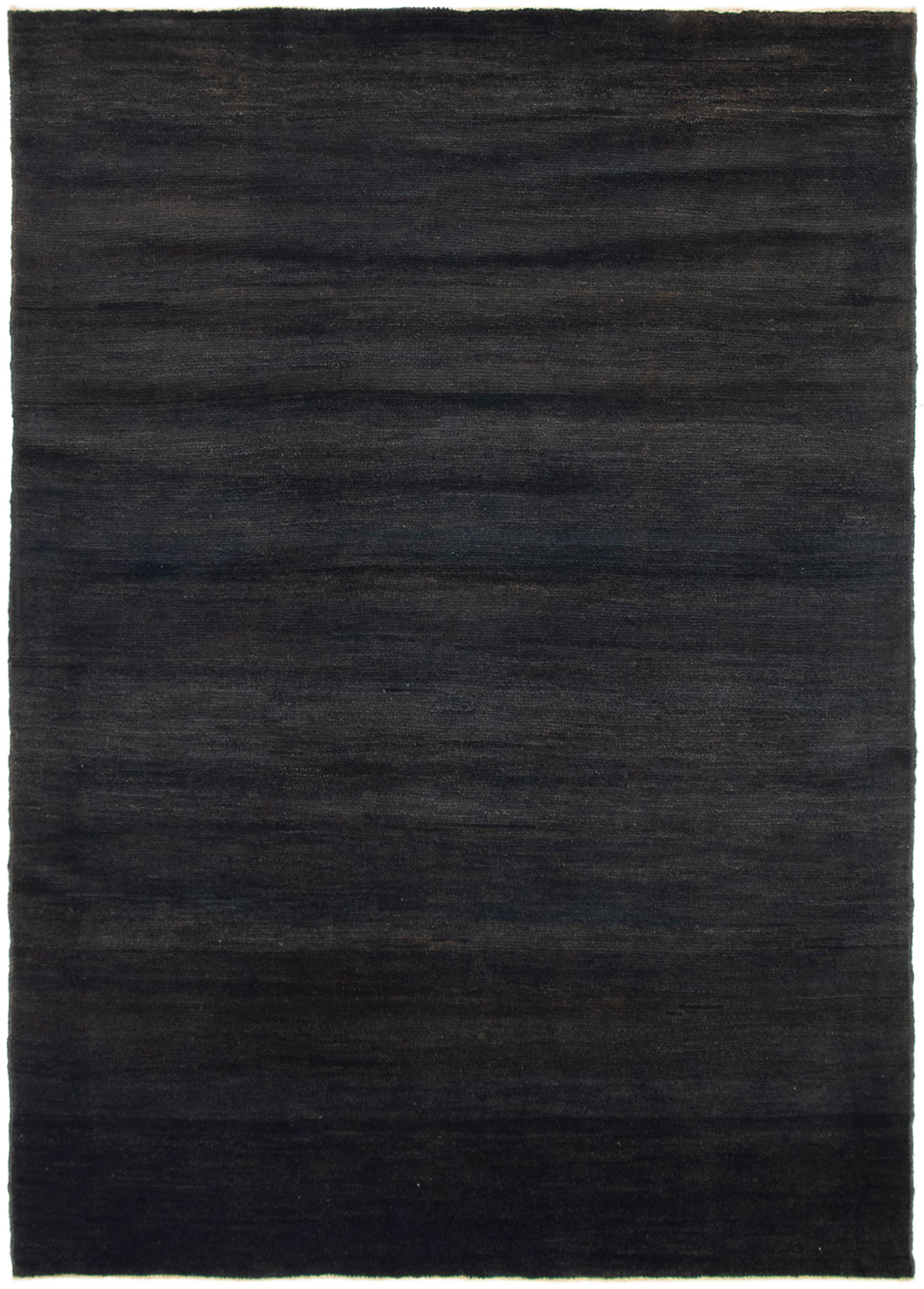 Hand-knotted Color transition Black Wool Rug 6'8" x 9'6" Size: 6'8" x 9'6"  