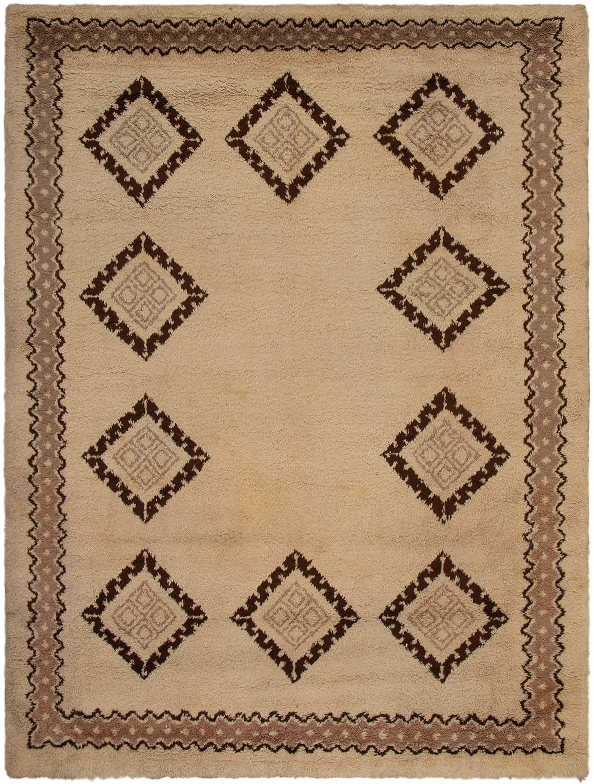 Hand-knotted Royal Maroc Cream Wool Rug 8'4" x 11'0" Size: 8'4" x 11'0"  
