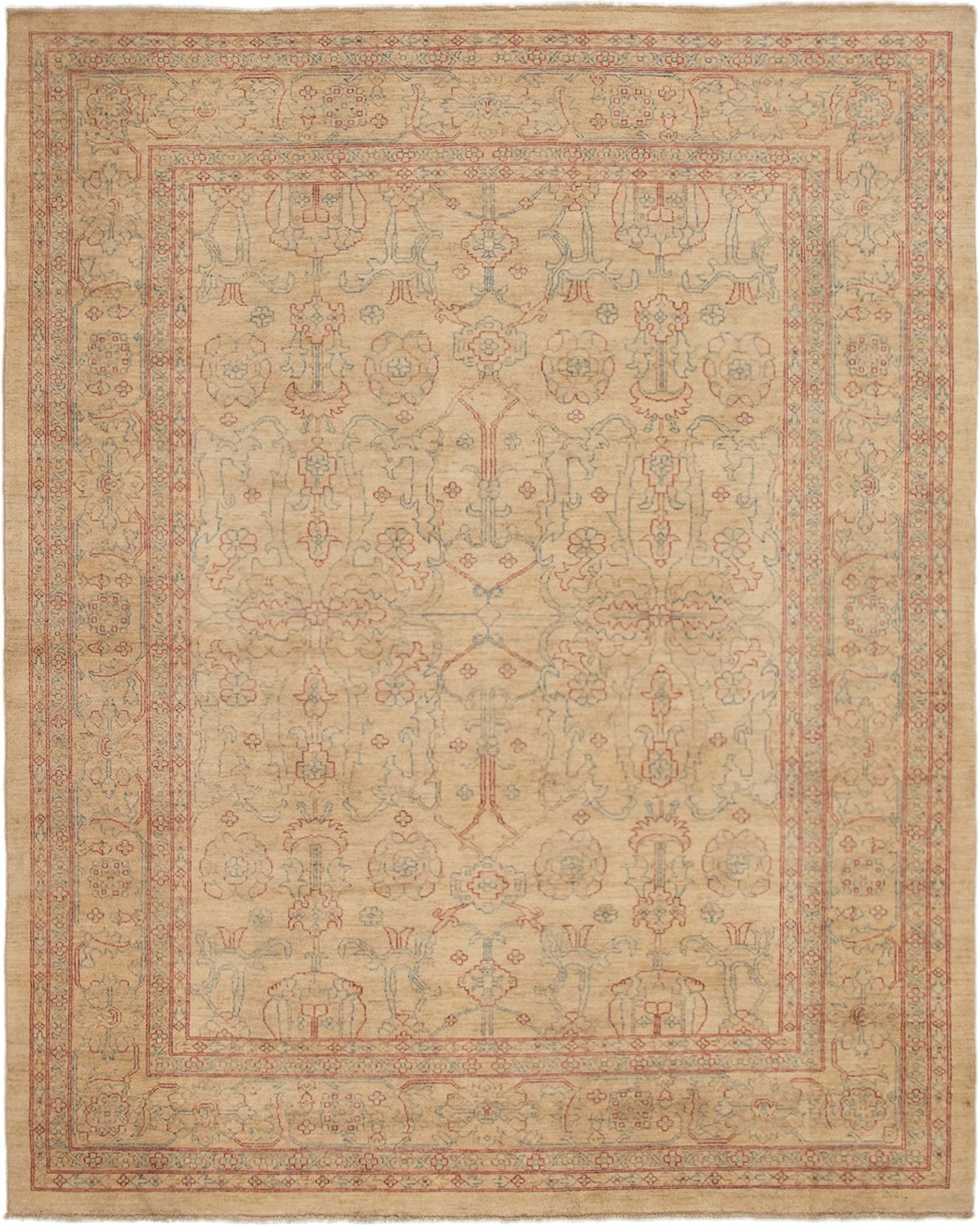Hand-knotted Chobi Finest Cream Wool Rug 7'0" x 9'0" Size: 7'0" x 9'0"  