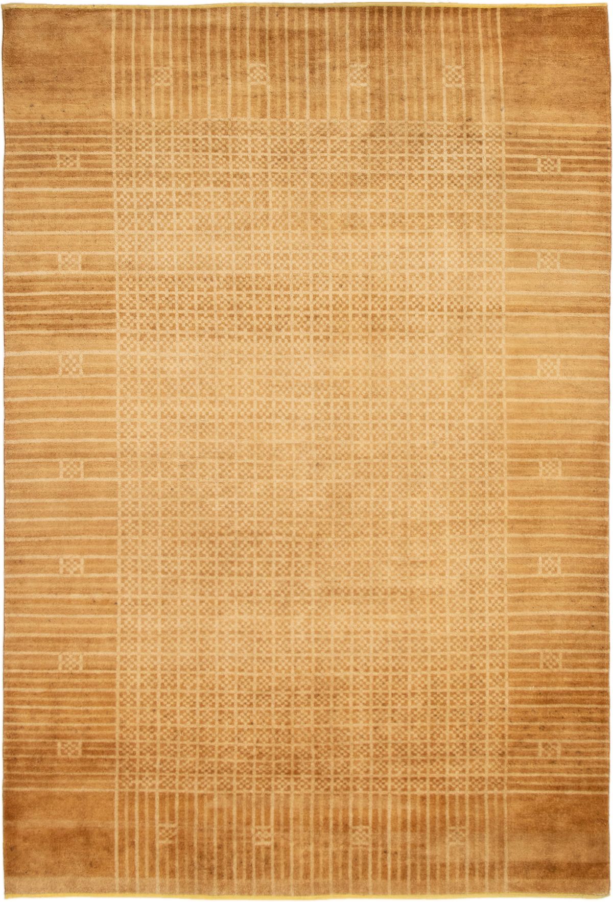 Hand-knotted Finest Ziegler Chobi Light Brown Wool Rug 6'0" x 9'4" Size: 6'0" x 9'4"  