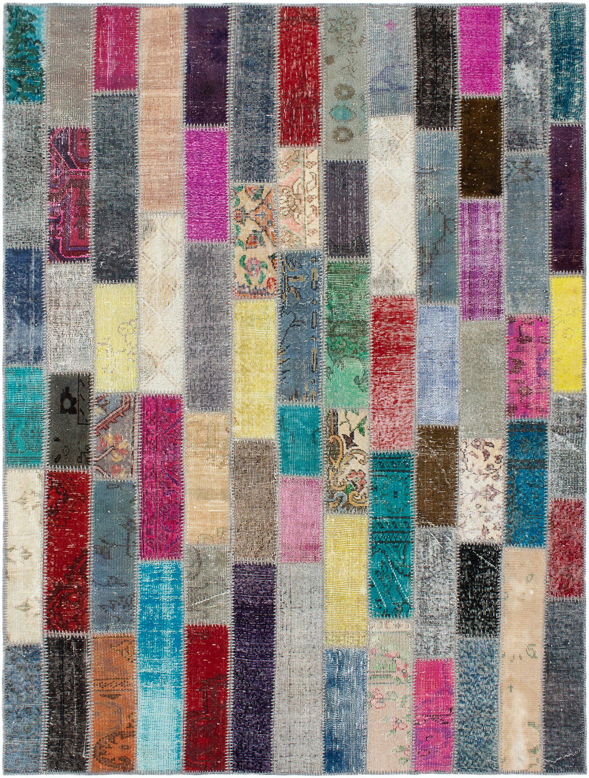 Hand-knotted Color Transition Patch Grey Wool Rug 6'0" x 8'0"  Size: 6'0" x 8'0"  