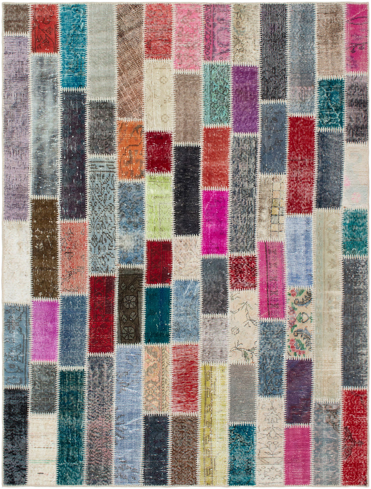 Hand-knotted Color Transition Patch Grey Wool Rug 6'1" x 8'1" Size: 6'1" x 8'1"  