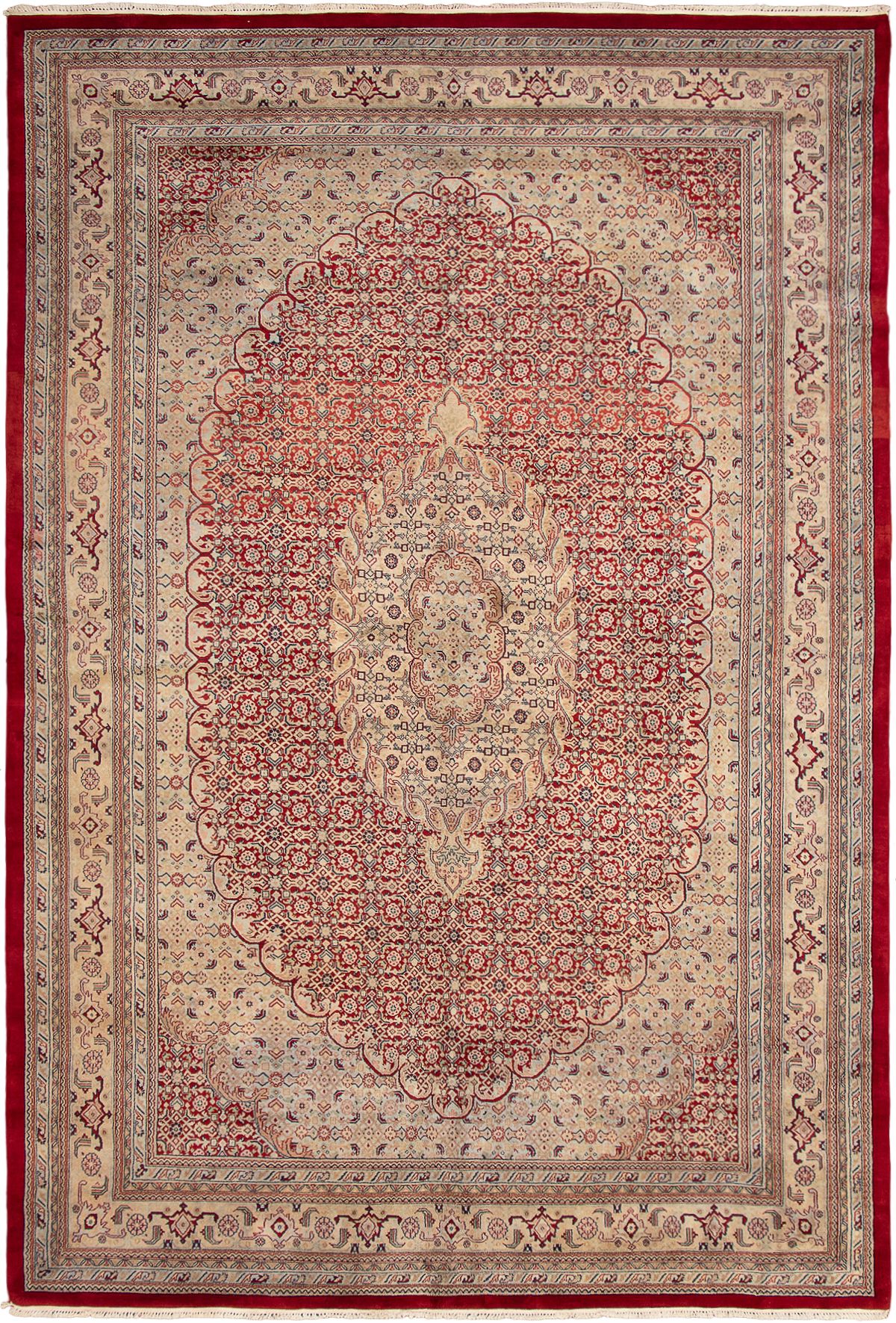 Hand-knotted Bijar Red Wool Rug 9'2" x 13'10" Size: 9'2" x 13'10"  