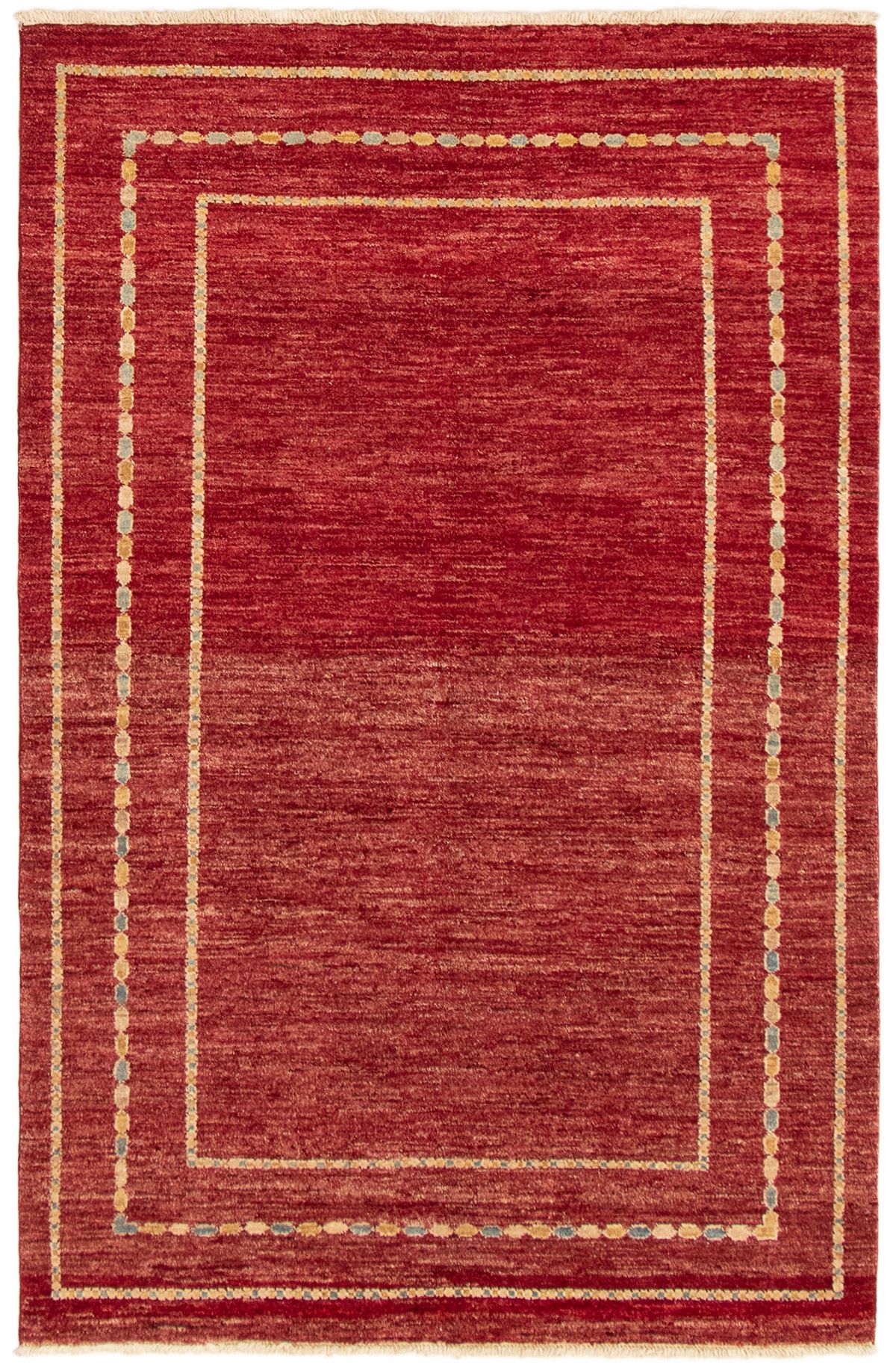 Hand-knotted Finest Ziegler Chobi Red Wool Rug 4'6" x 6'10" Size: 4'6" x 6'10"  