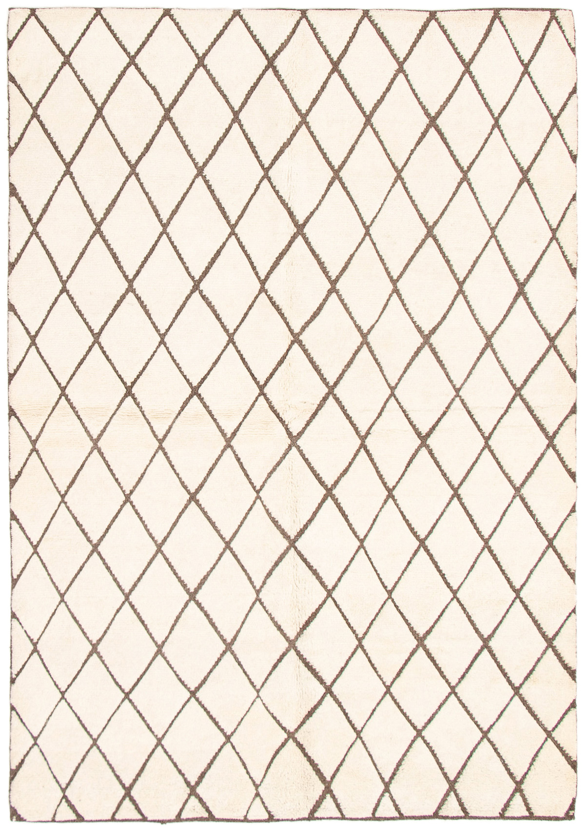 Hand-knotted Arlequin Cream Wool Rug 6'2" x 9'0" Size: 6'2" x 9'0"  