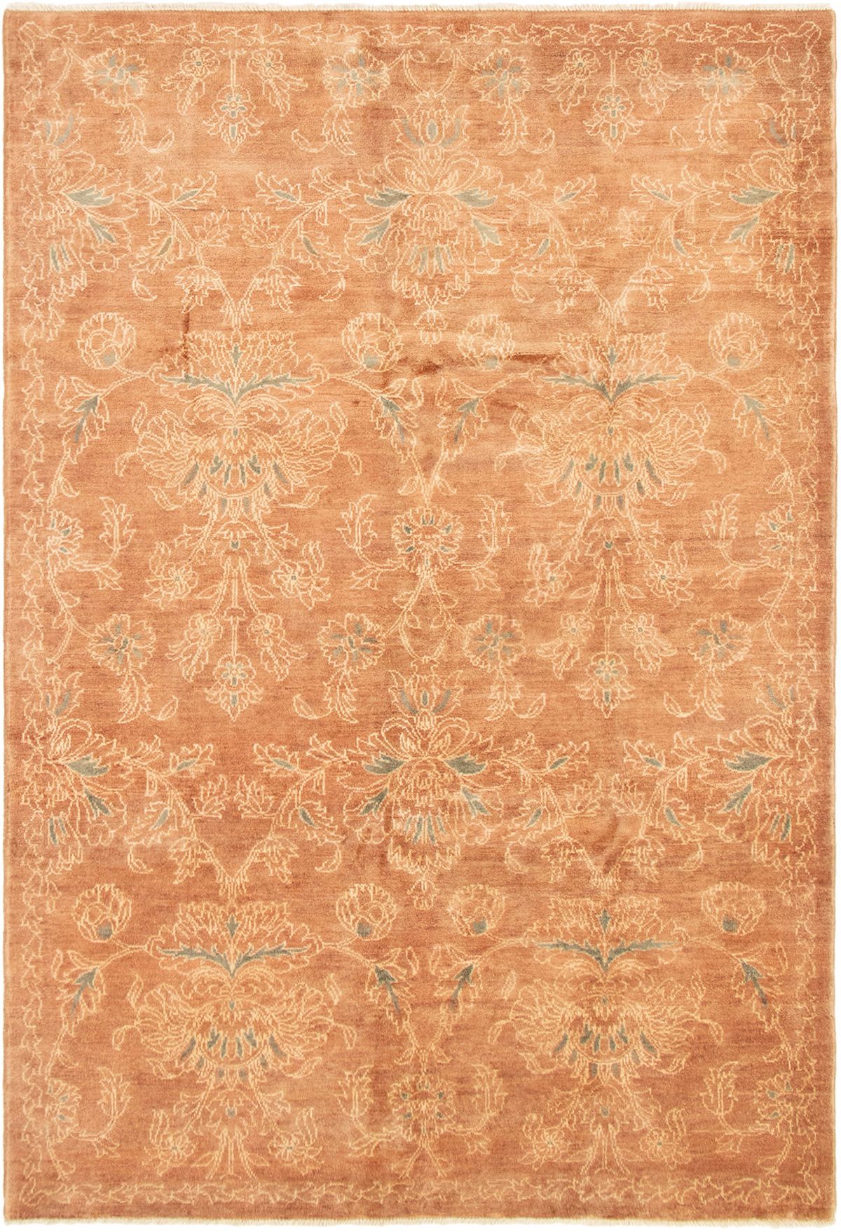 Hand-knotted Finest Ziegler Chobi Brown Wool Rug 5'6" x 8'1" Size: 5'6" x 8'1"  