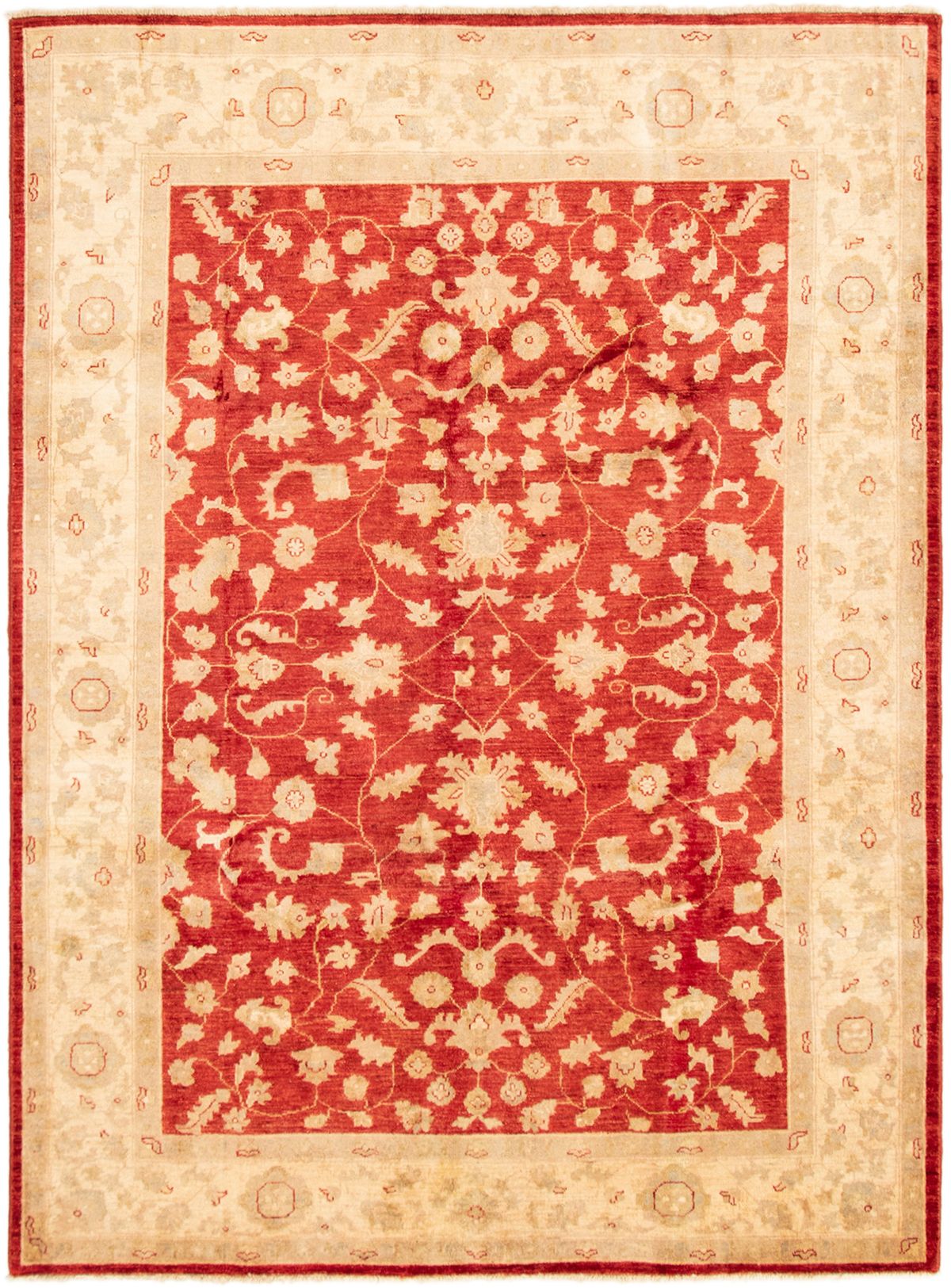 Hand-knotted Chobi Finest Red Wool Rug 6'5" x 8'8" Size: 6'5" x 8'8"  