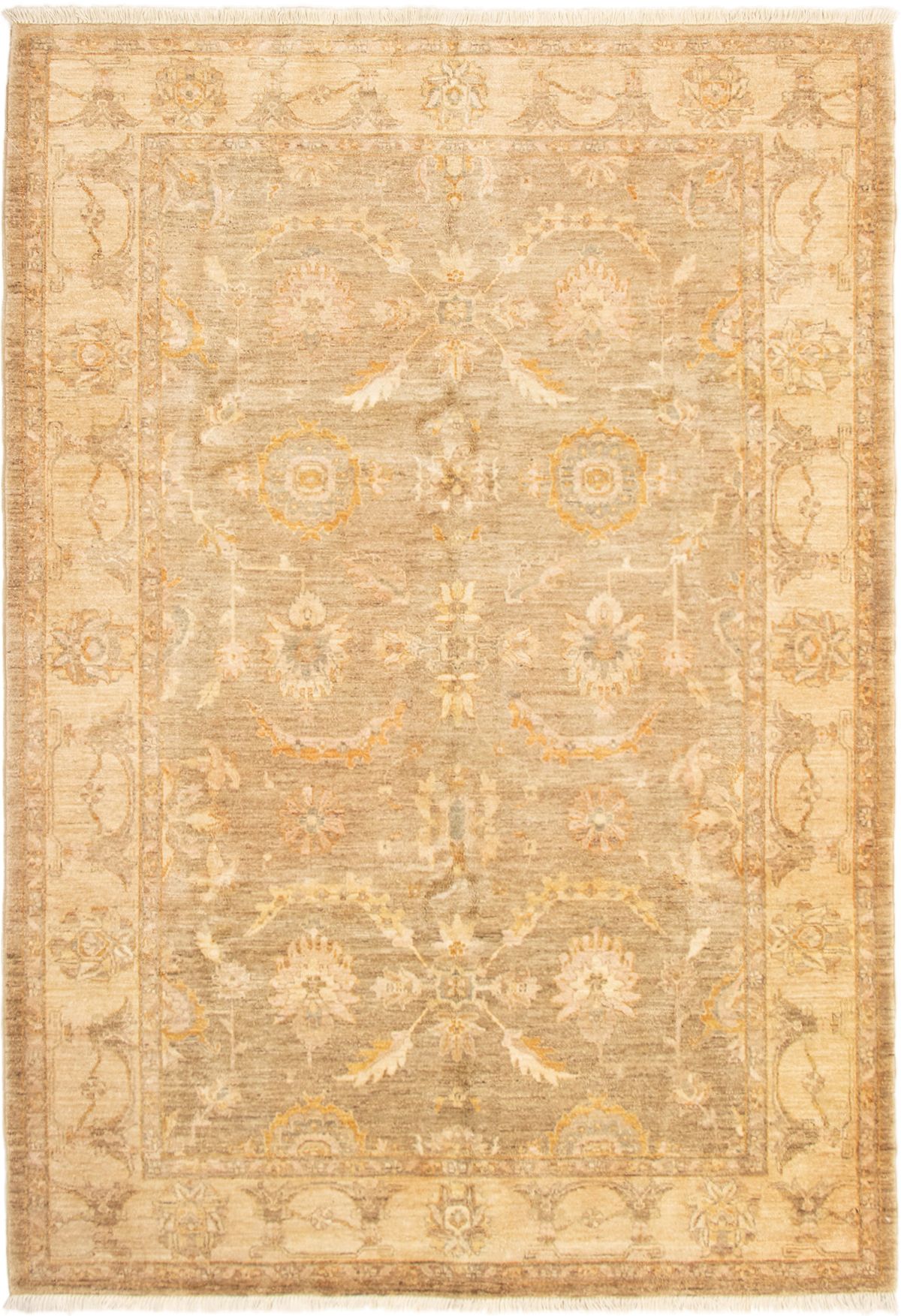 Hand-knotted Chobi Twisted Brown Wool Rug 6'5" x 9'2" Size: 6'5" x 9'2"  