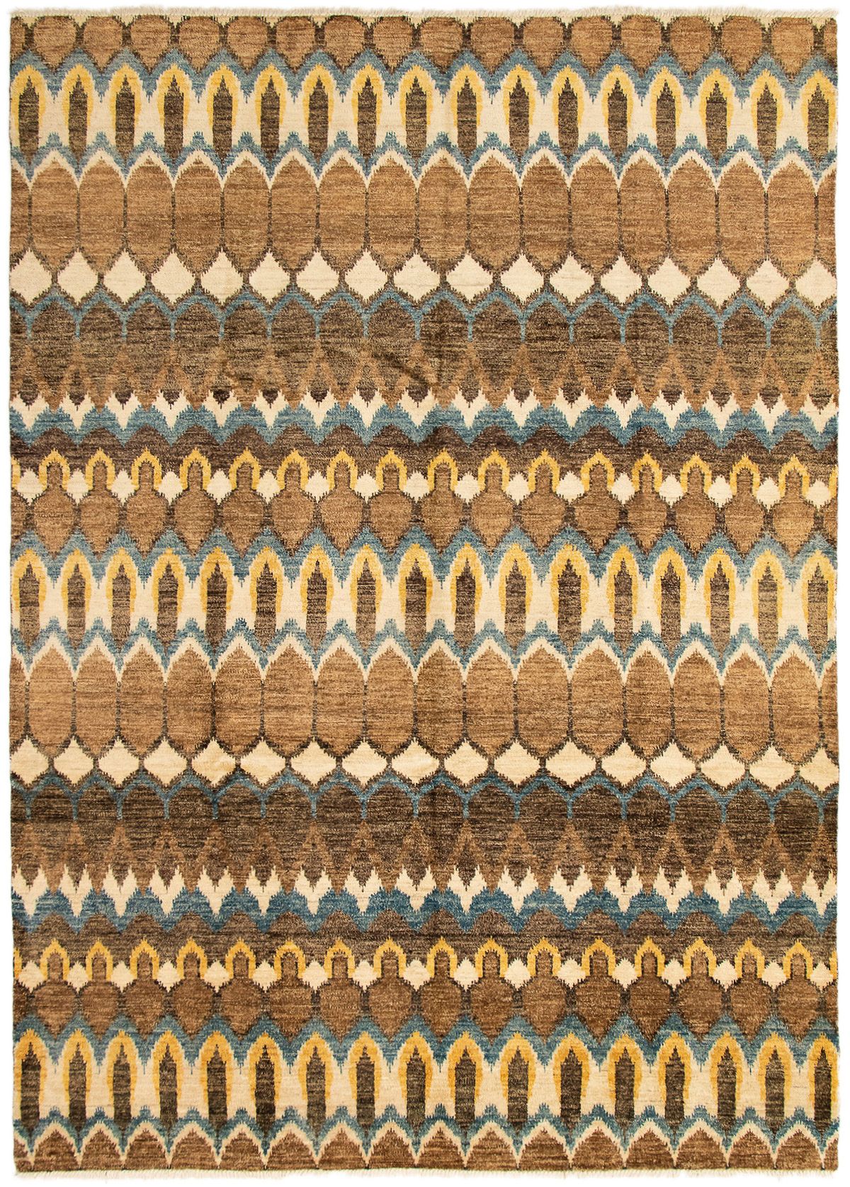 Hand-knotted Shalimar Brown Wool Rug 8'10" x 12'1" Size: 8'10" x 12'1"  