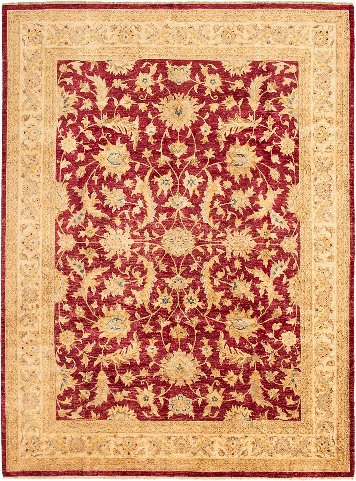 Hand-knotted Chobi Twisted Red Wool Rug 9'2" x 12'4" Size: 9'2" x 12'4"  