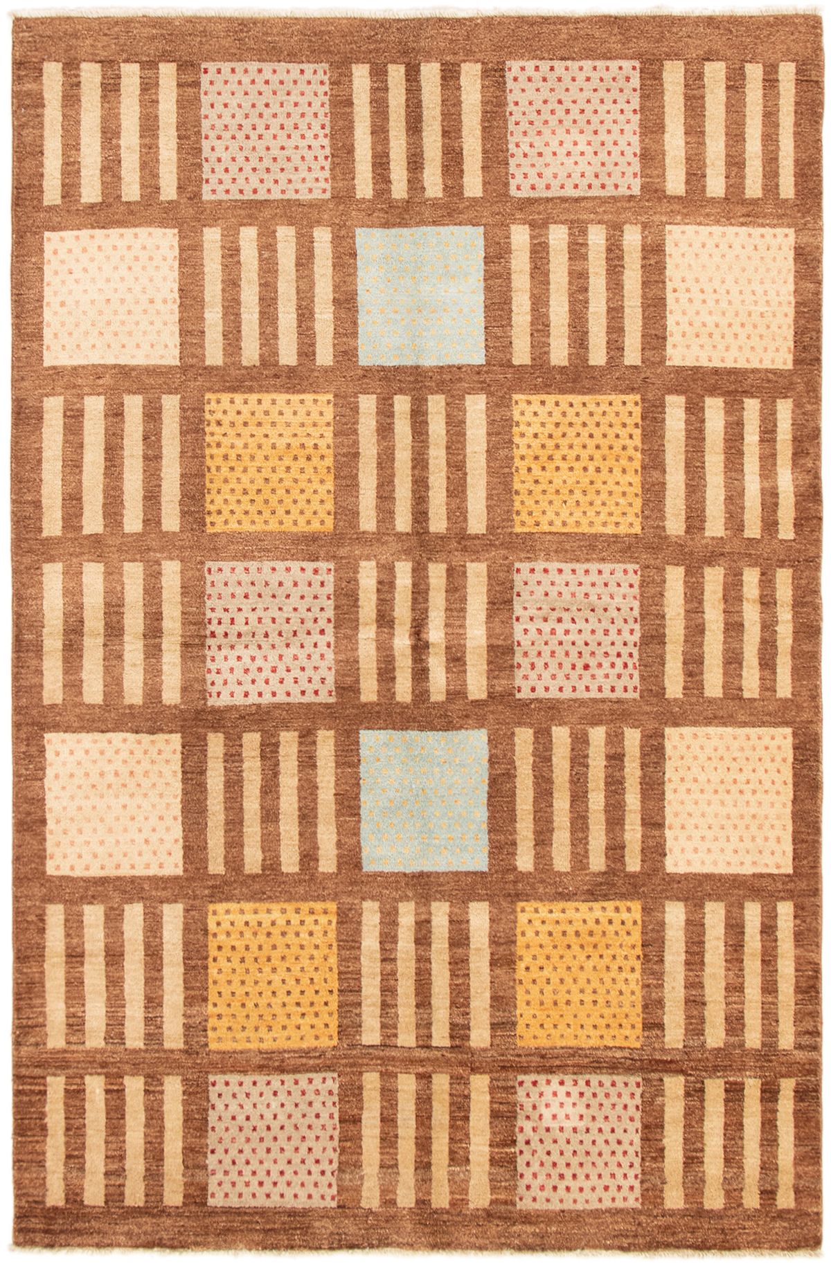 Hand-knotted Finest Ziegler Chobi Brown Wool Rug 5'7" x 8'7" Size: 5'7" x 8'7"  