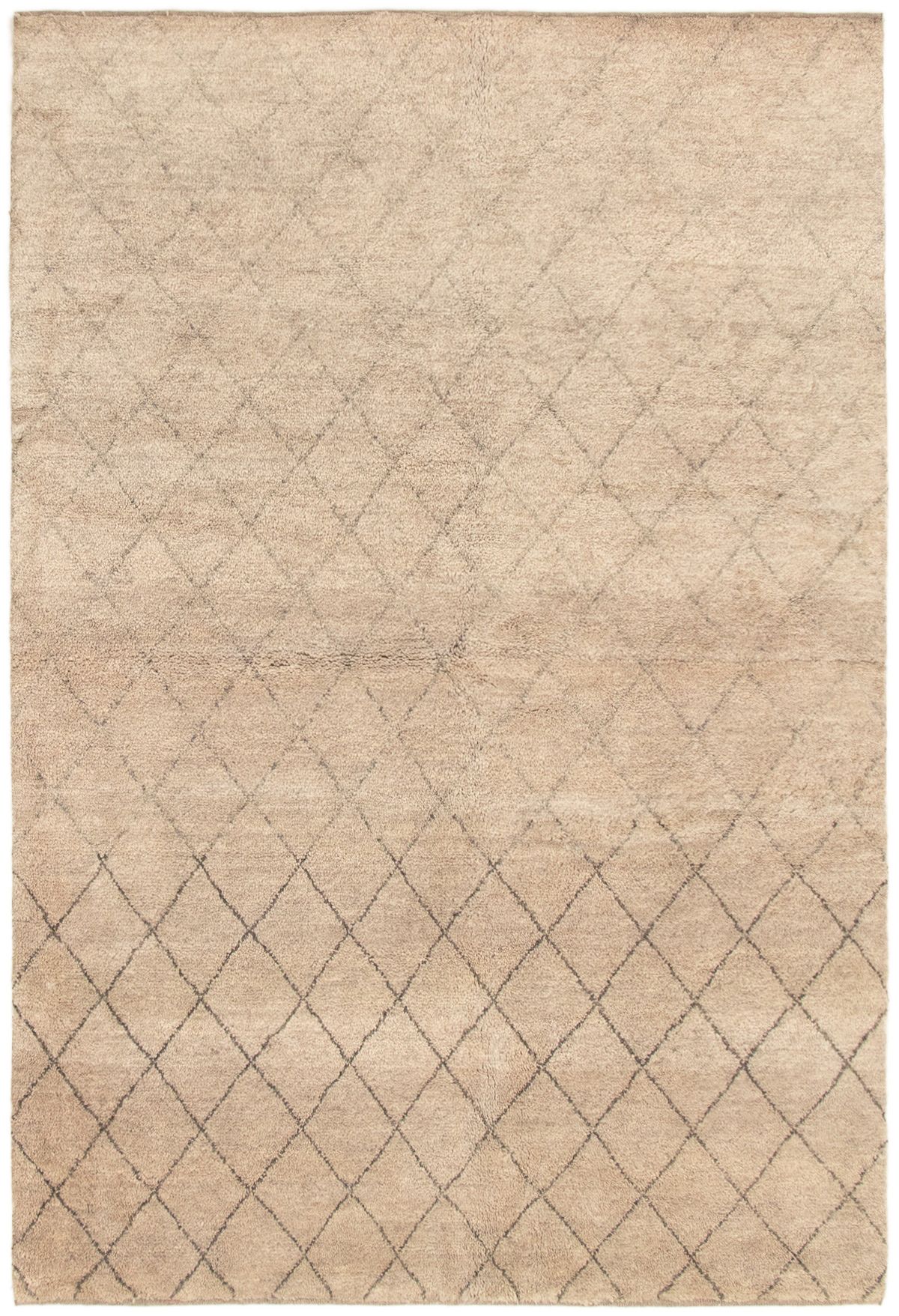 Hand-knotted Arlequin Grey, Tan Wool Rug 6'1" x 9'0" Size: 6'1" x 9'0"  