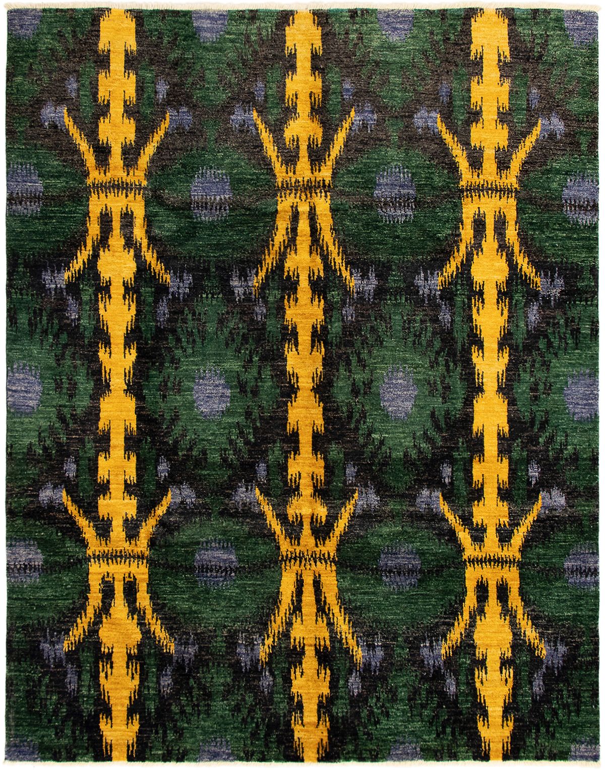 Hand-knotted Shalimar Dark Green Wool Rug 8'0" x 10'3" Size: 8'0" x 10'3"  