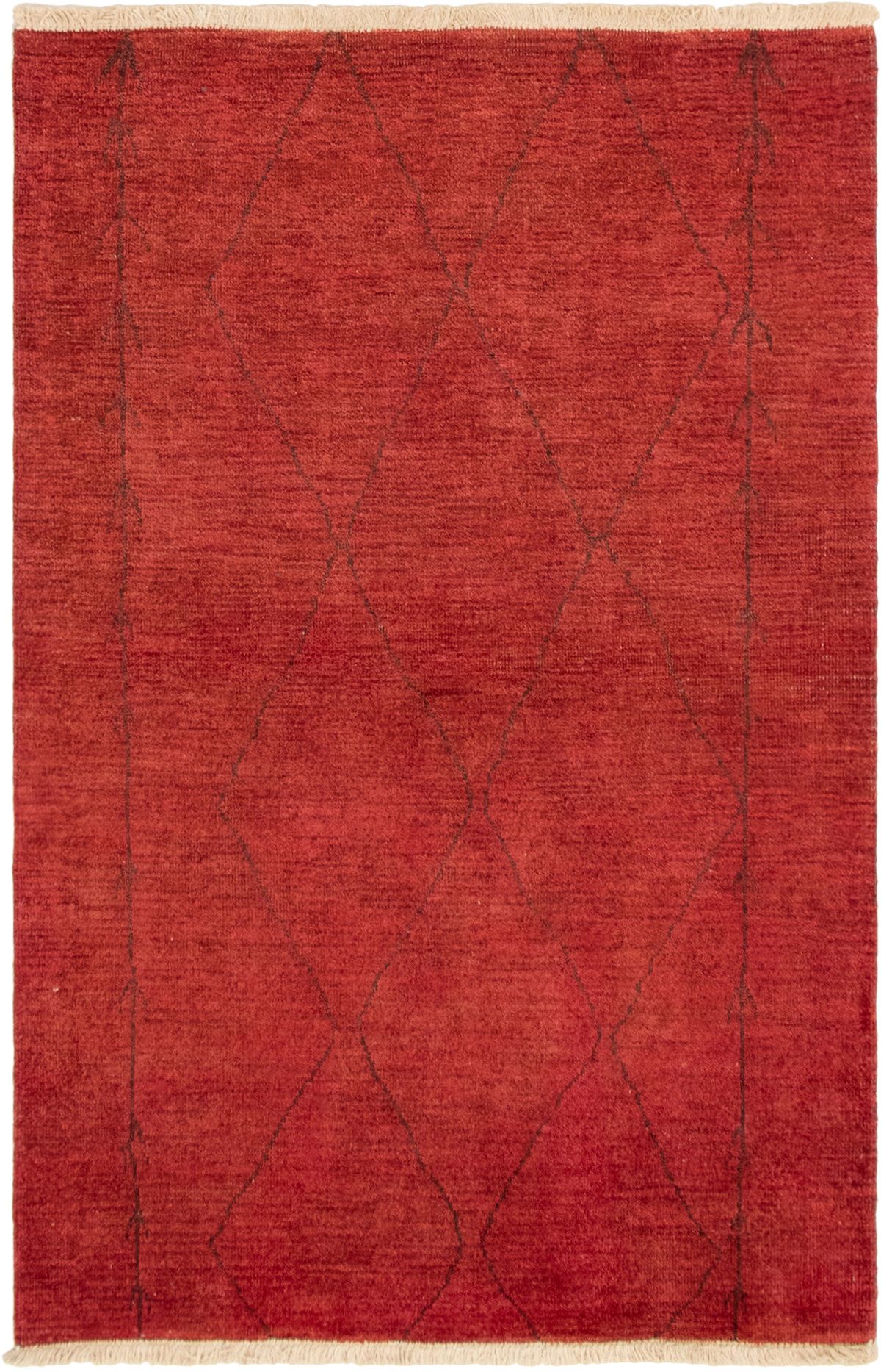 Hand-knotted Vibrance Dark Copper Wool Rug 4'0" x 6'0" Size: 4'0" x 6'0"  