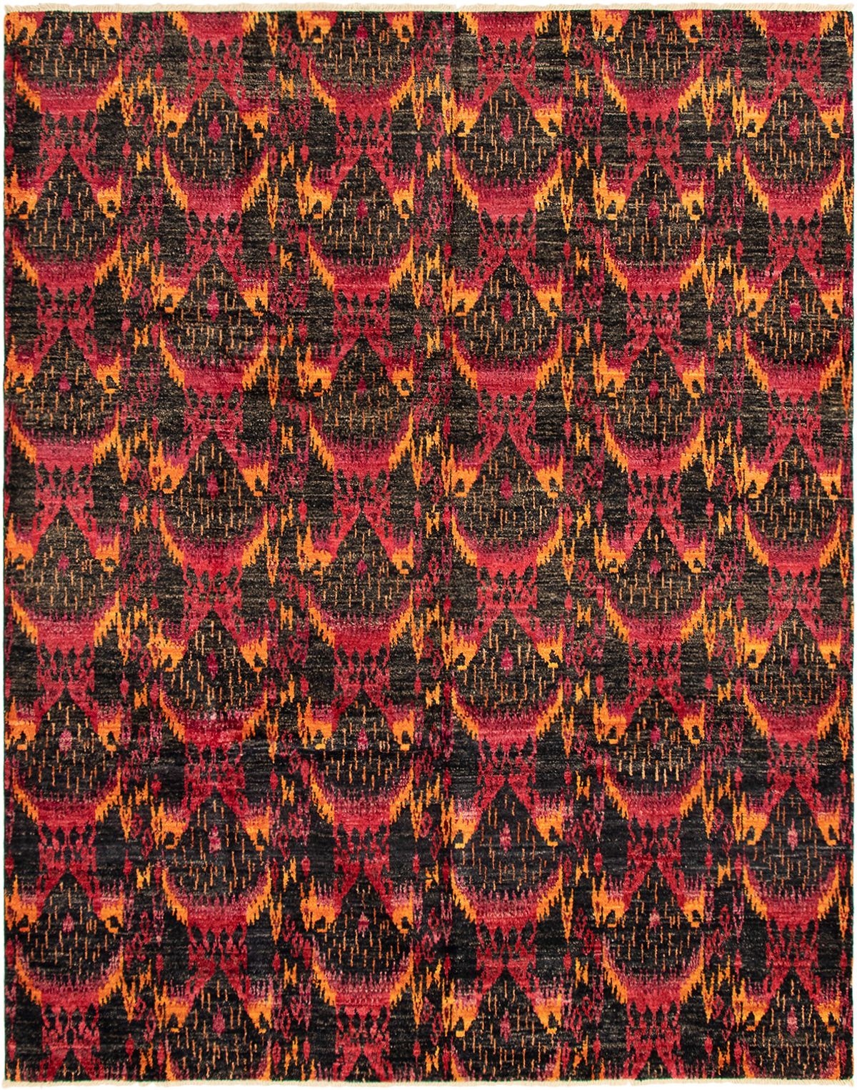 Hand-knotted Shalimar Black, Burgundy Wool Rug 8'2" x 10'3" Size: 8'2" x 10'3"  