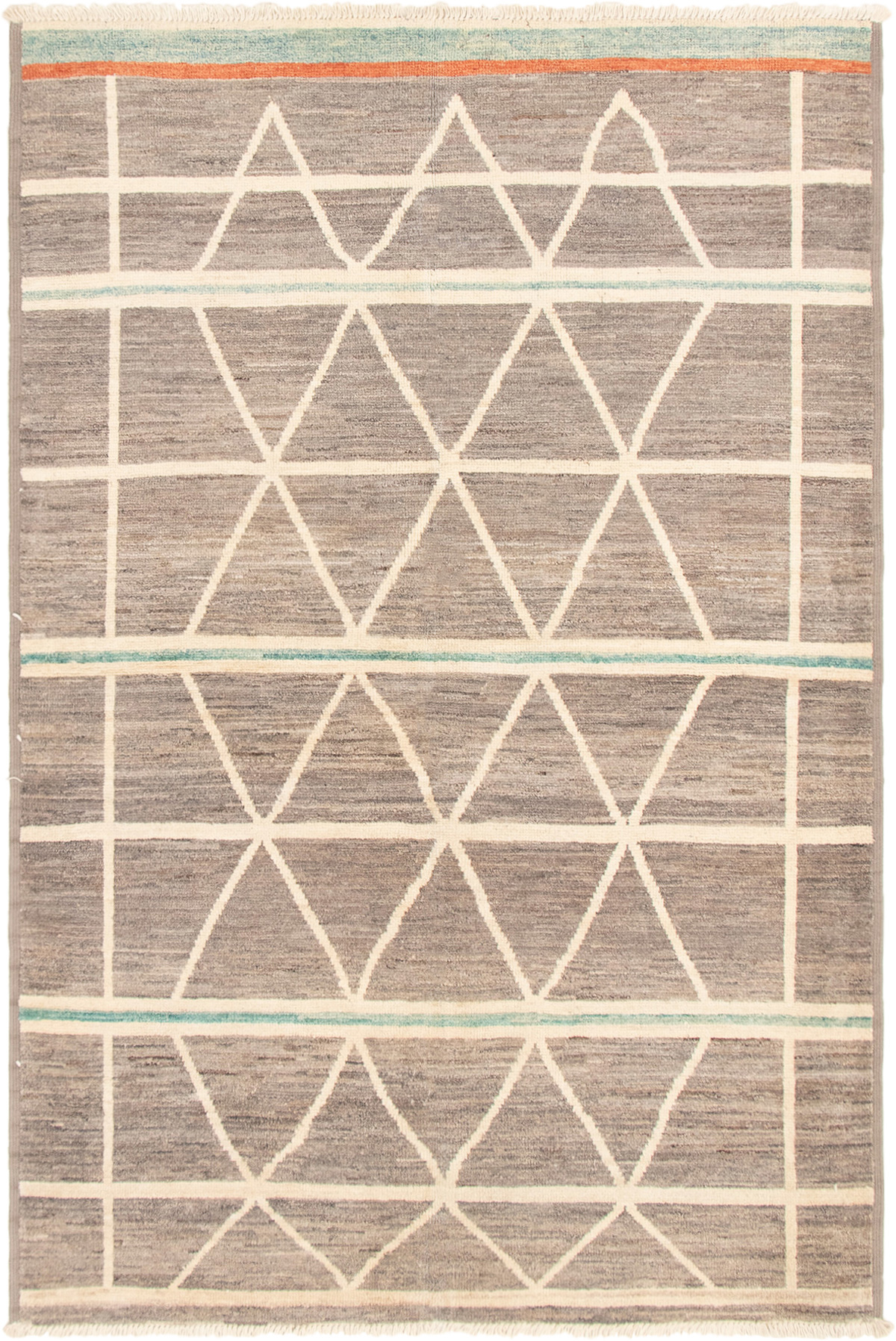 Hand-knotted Tangier Grey Wool Rug 6'2" x 9'2" Size: 6'2" x 9'2"  