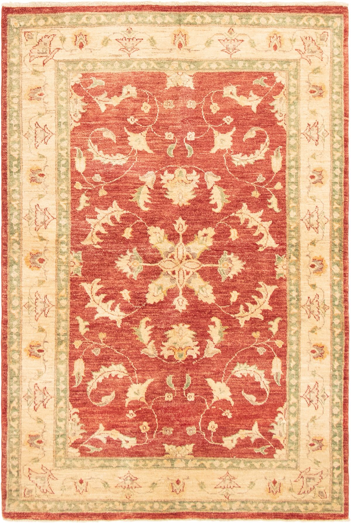 Hand-knotted Chobi Finest Dark Red Wool Rug 4'7" x 6'10" Size: 4'7" x 6'10"  