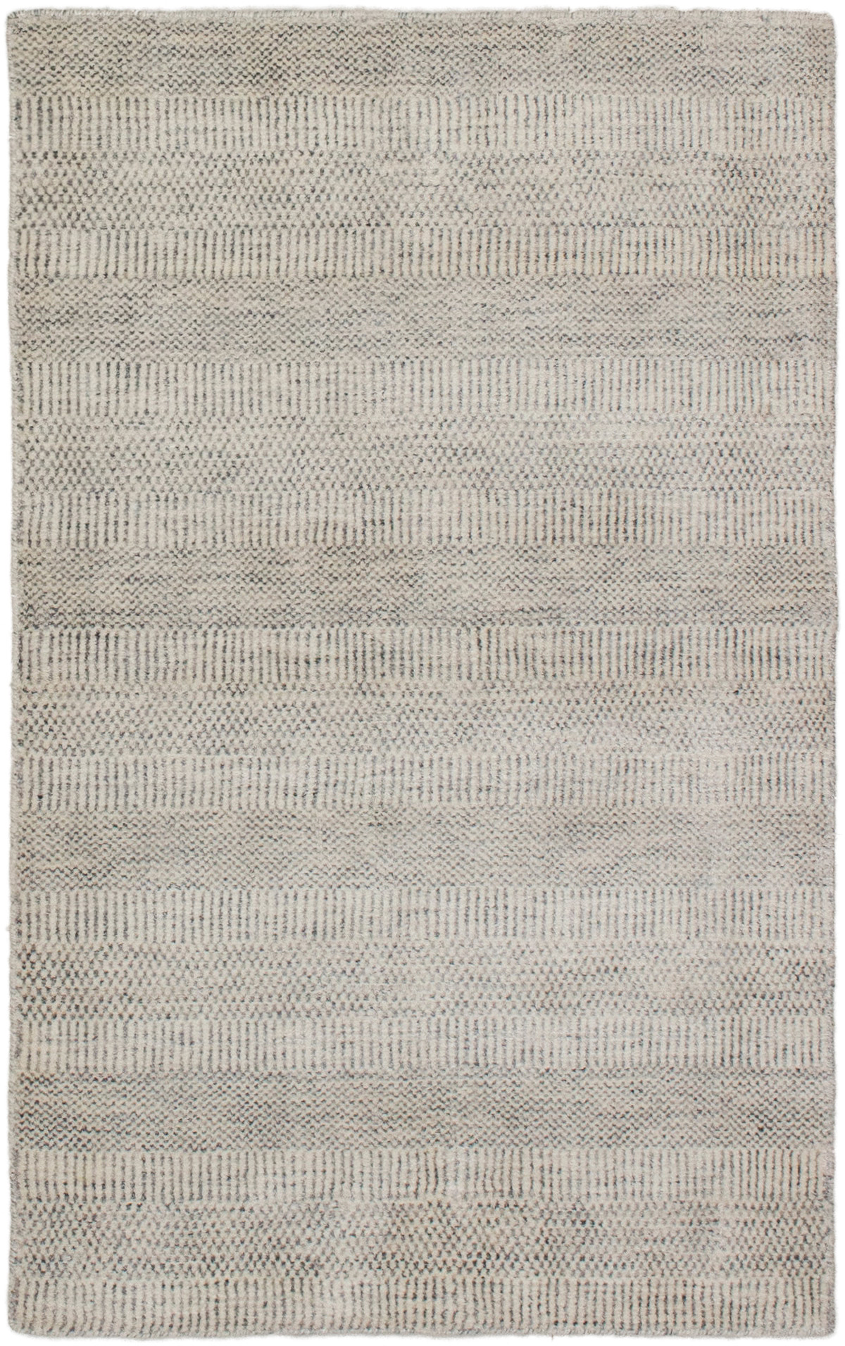 Hand-knotted Pearl Grey  Rug 3'0" x 5'0"  Size: 3'0" x 5'0"  