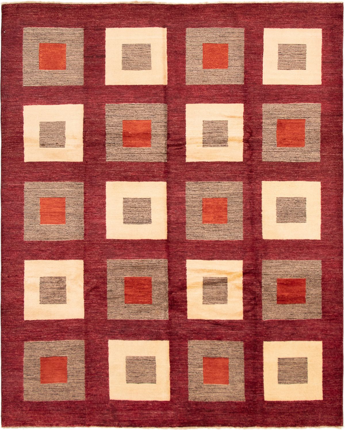 Hand-knotted Finest Ziegler Chobi Dark Red Wool Rug 8'2" x 10'1" Size: 8'2" x 10'1"  