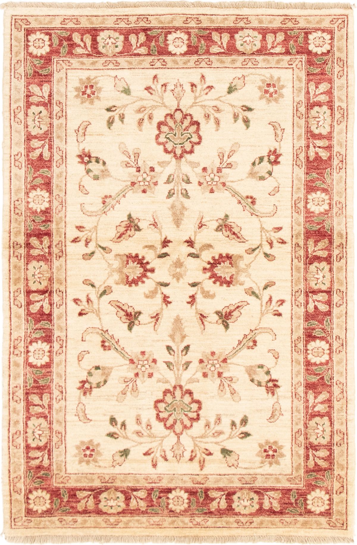 Hand-knotted Chobi Finest Cream Wool Rug 3'10" x 5'10" Size: 3'10" x 5'10"  